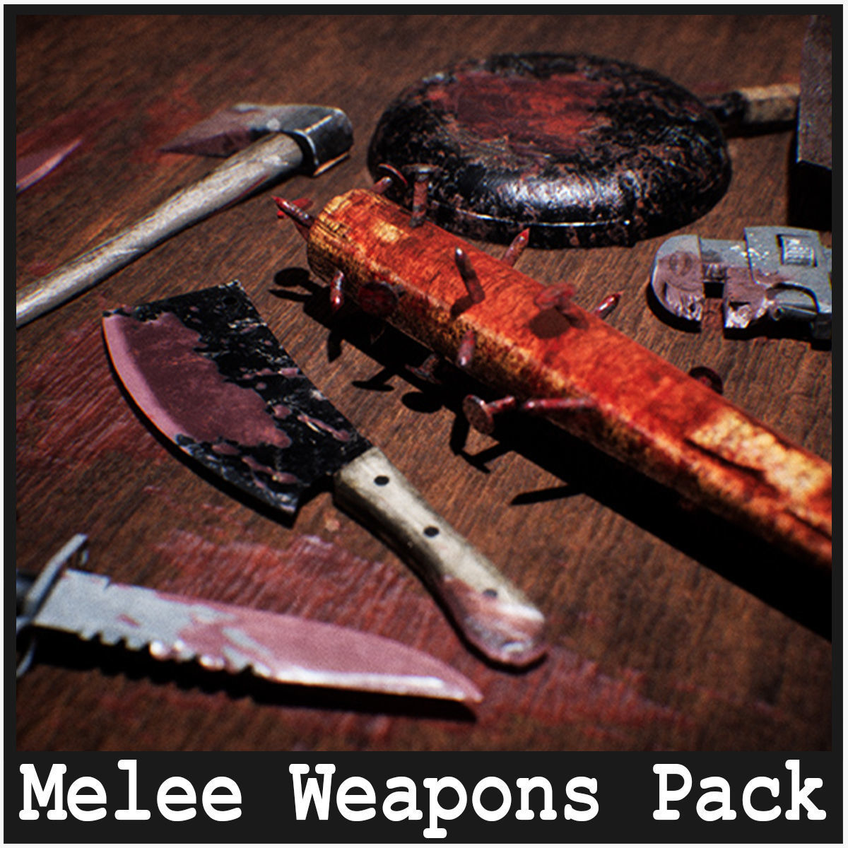 Melee Weapons  20 Assets Low-poly 3D model_14