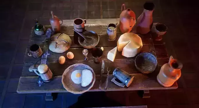 Medieval Tavern Props  25 Assets