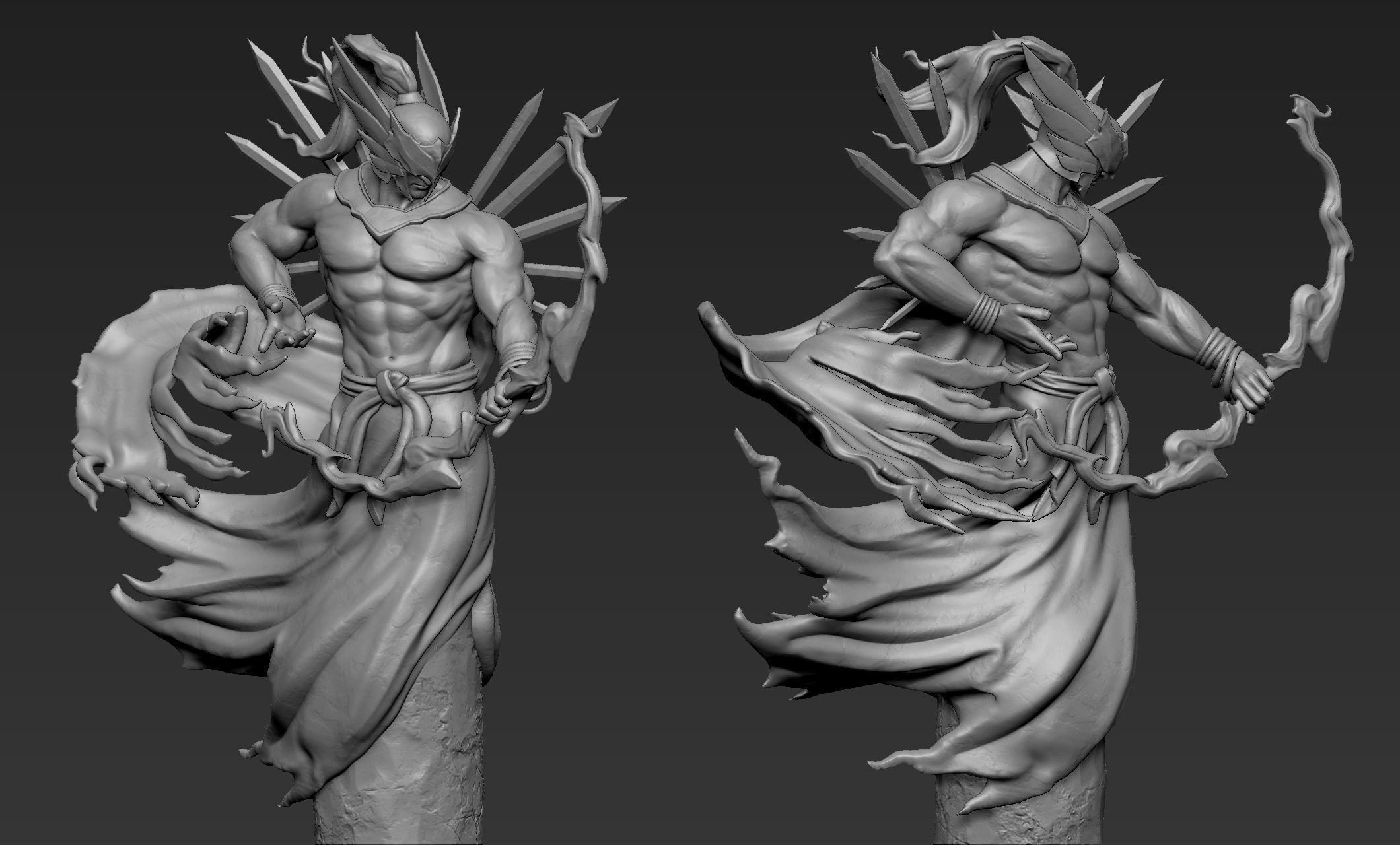 Archer Statue 3D print model_8