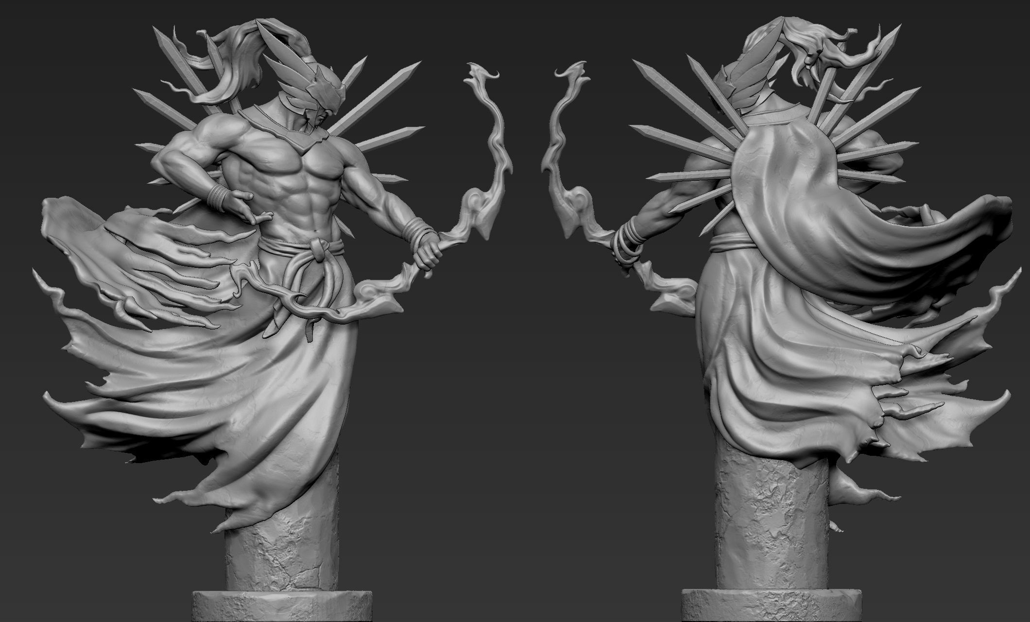 Archer Statue 3D print model_7