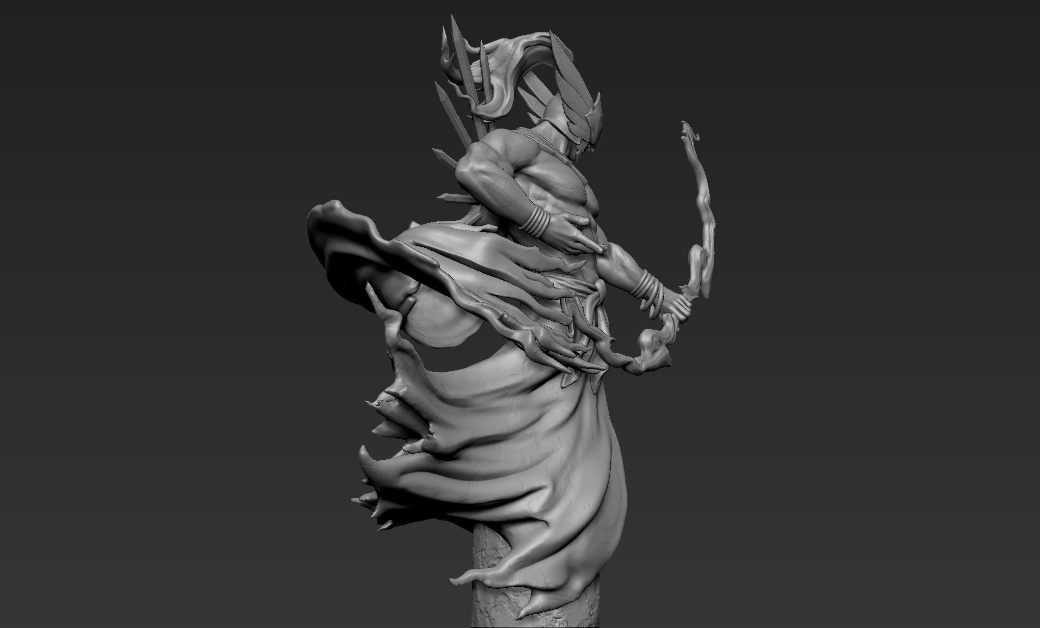 Archer Statue 3D print model_6