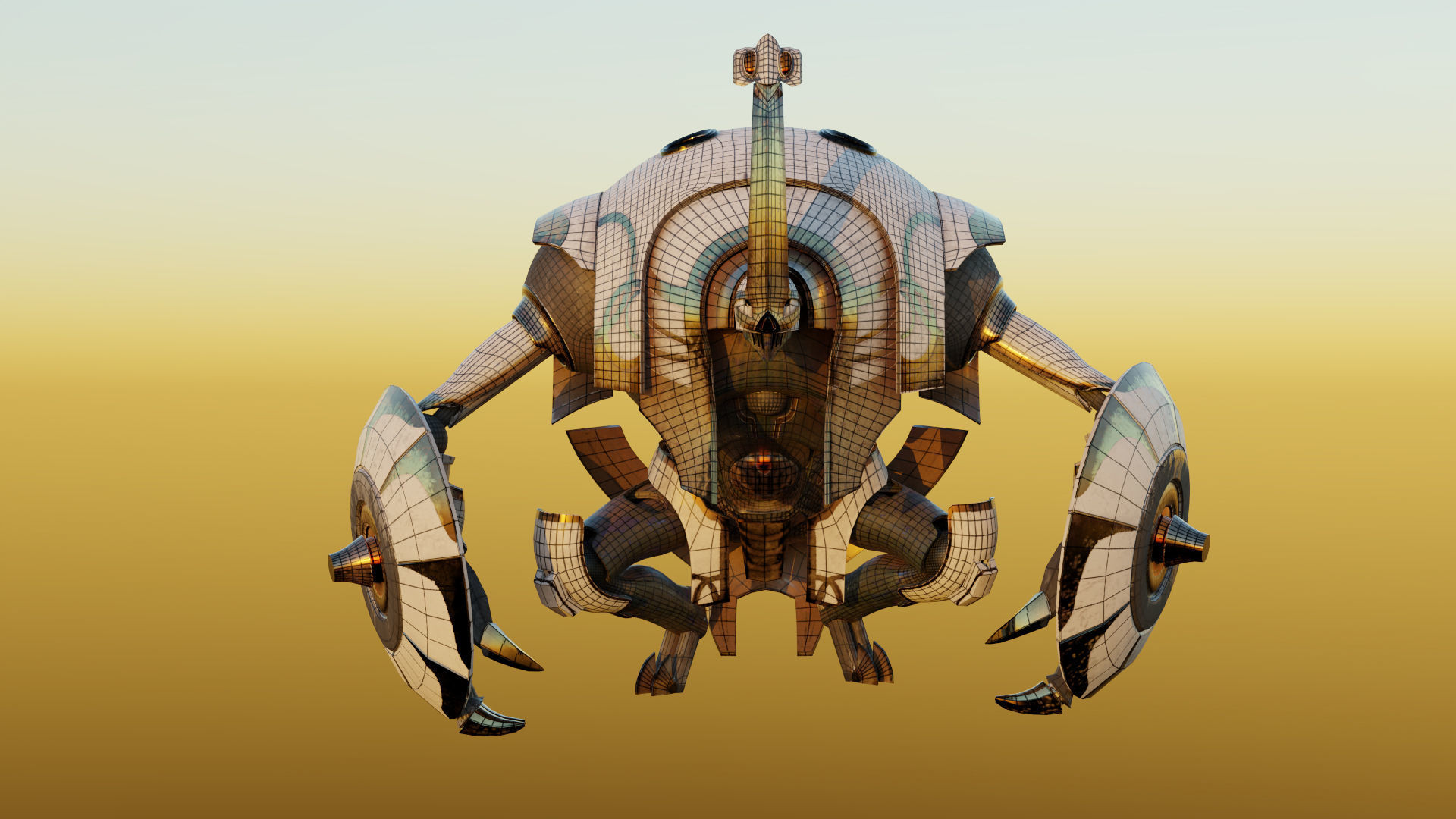Scarab-Guardian of the Earth Low-poly 3D model_5