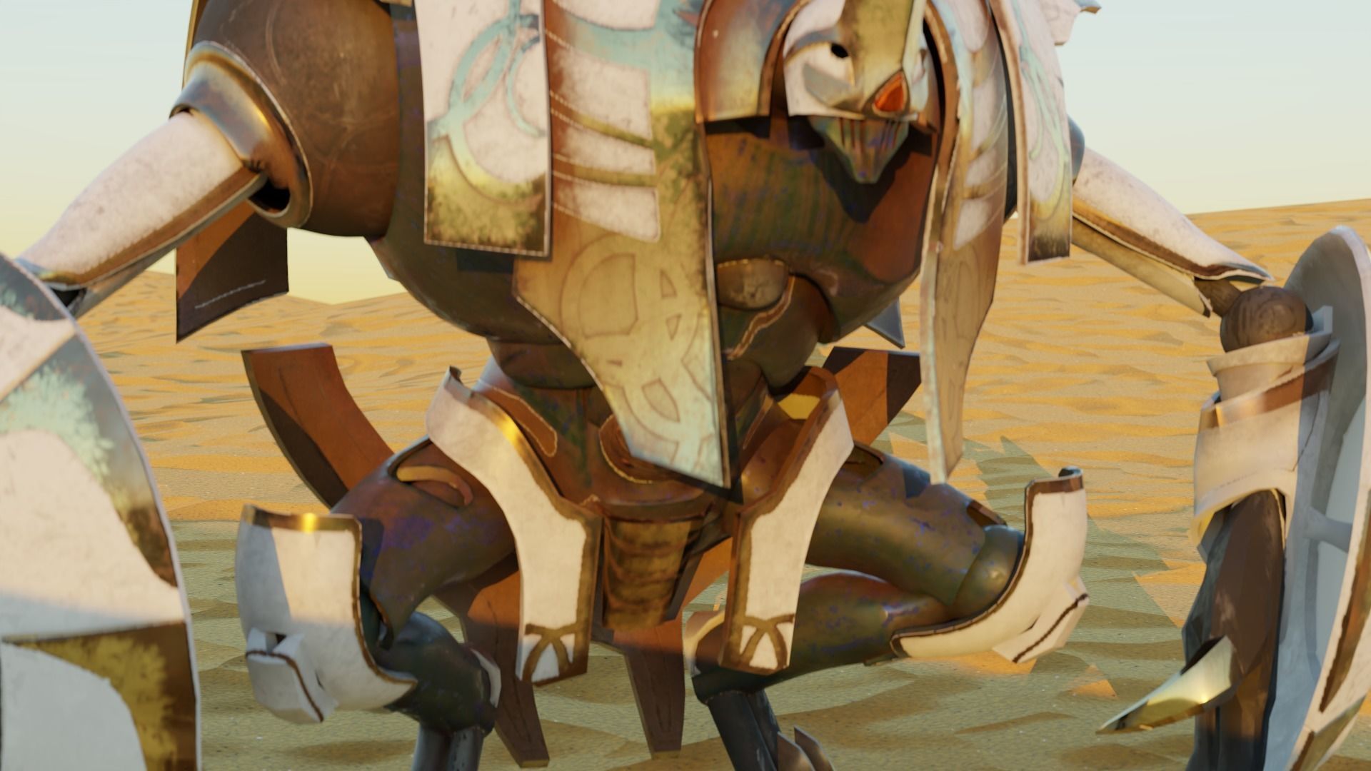 Scarab-Guardian of the Earth Low-poly 3D model_4