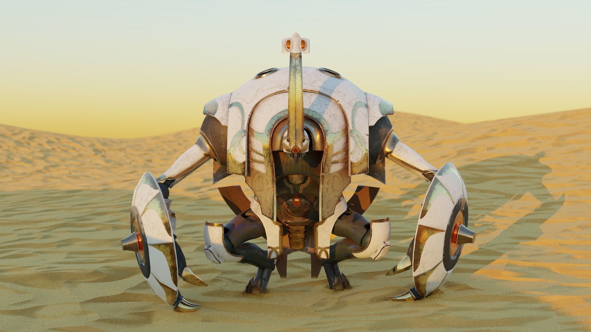 Scarab-Guardian of the Earth Low-poly 3D model_1