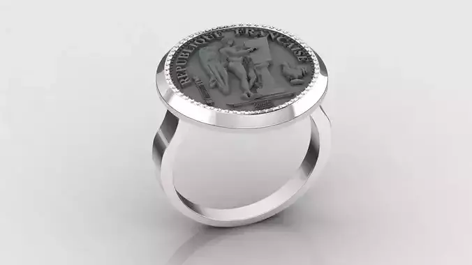 ARTIST RELIEF ANTIQUE RING DESIGN FOR WOMEN