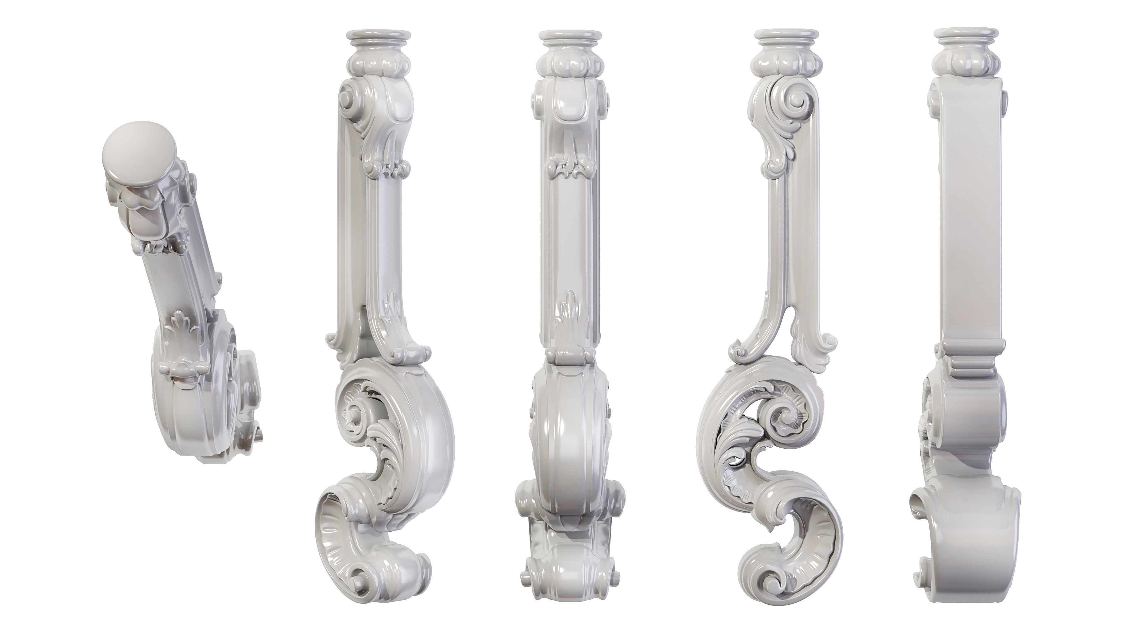 Classic leg 043 3D model_4