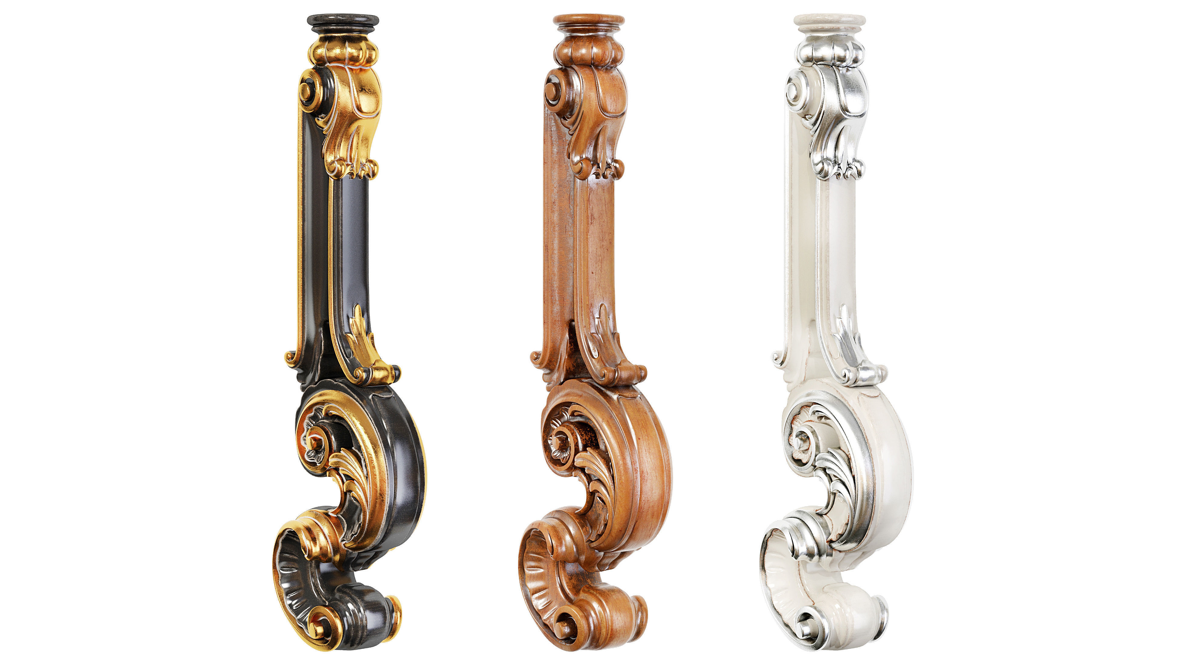 Classic leg 043 3D model_6