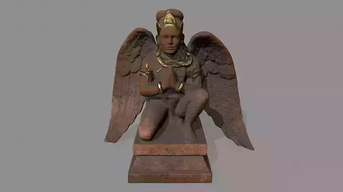 Angel egyptian statue with wings