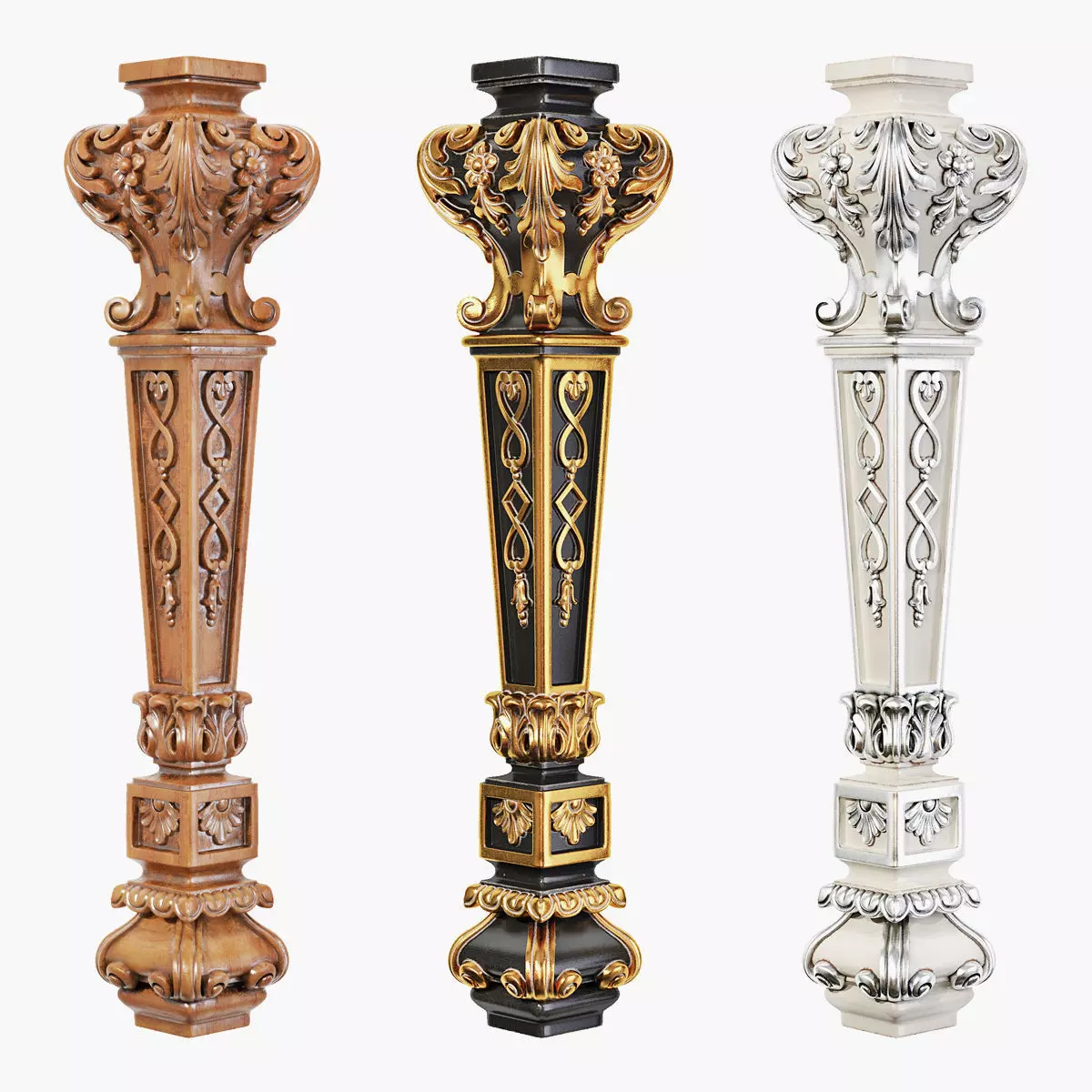 Classic leg 044 3D model_0