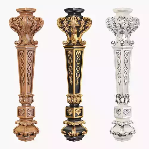 Classic leg 044 3D model