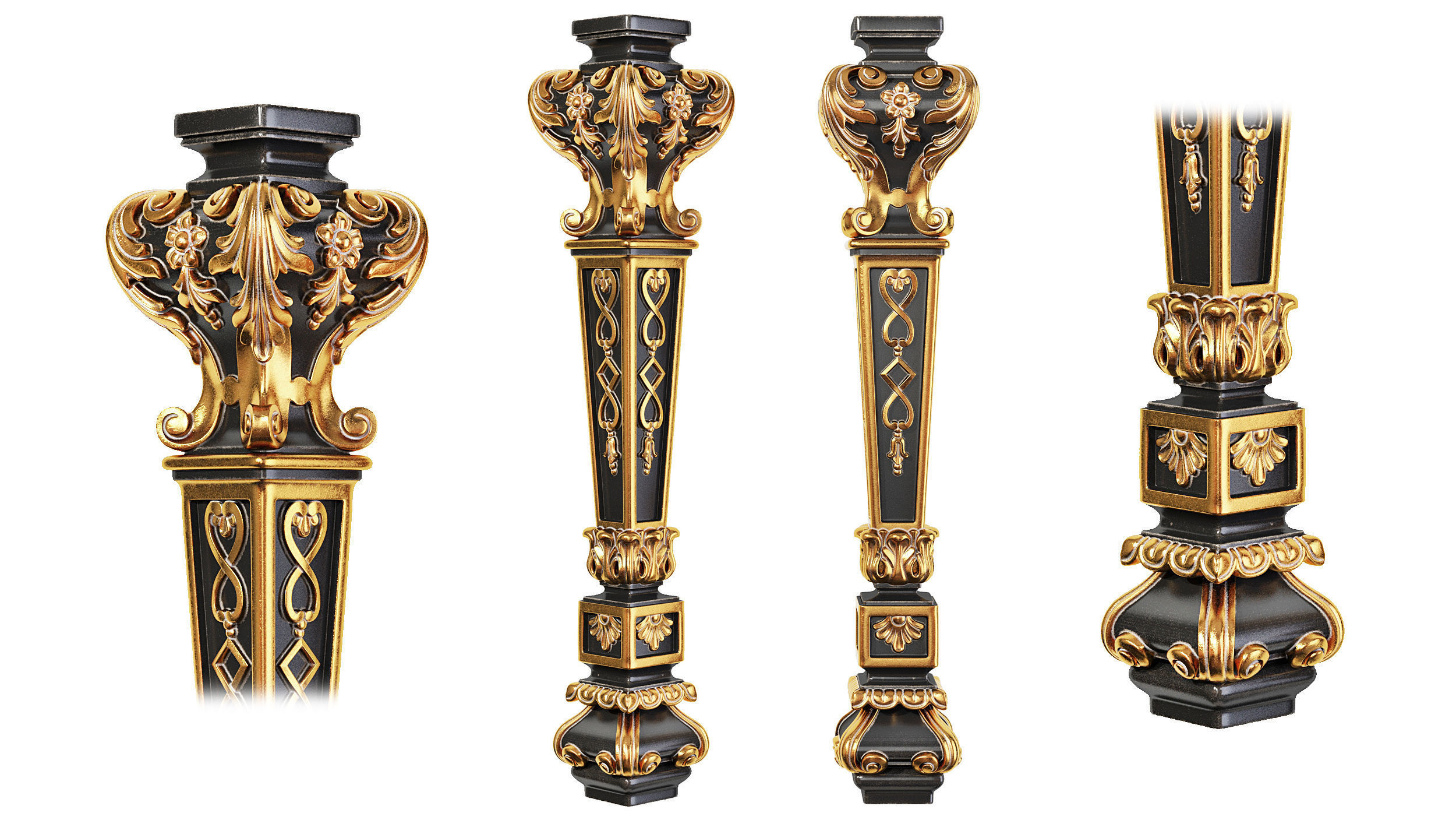 Classic leg 044 3D model_1