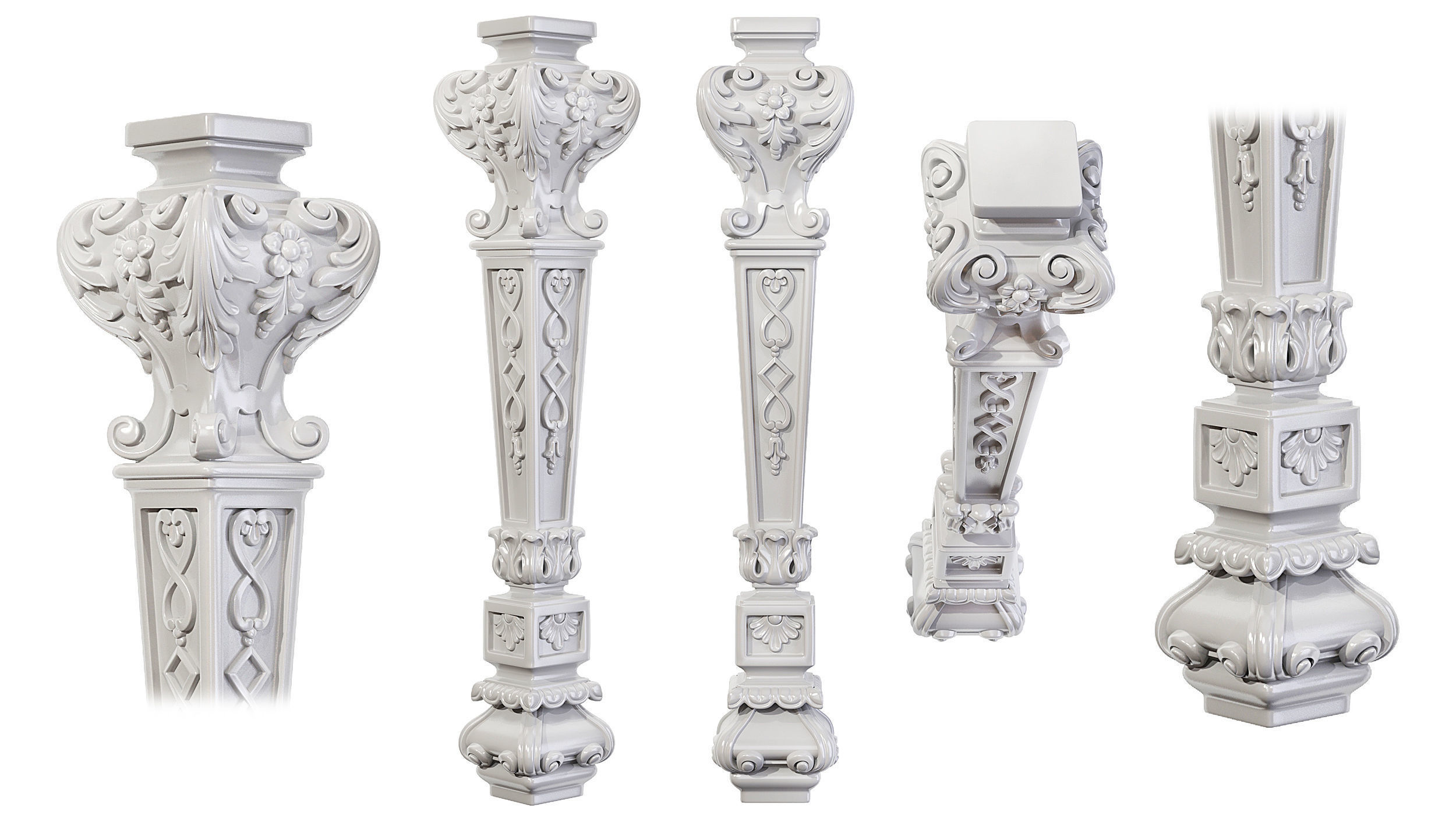 Classic leg 044 3D model_4