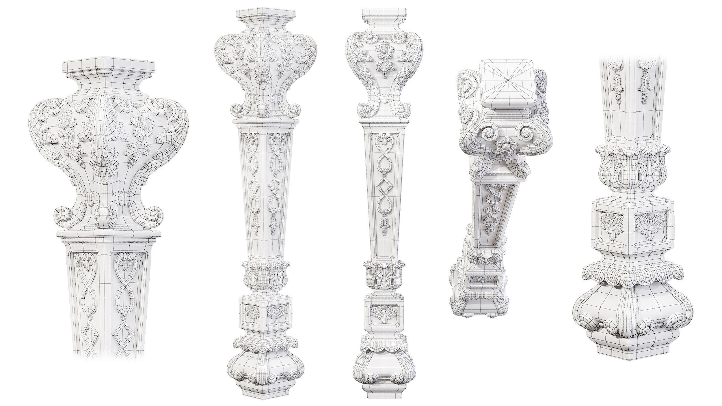 Classic leg 044 3D model_5