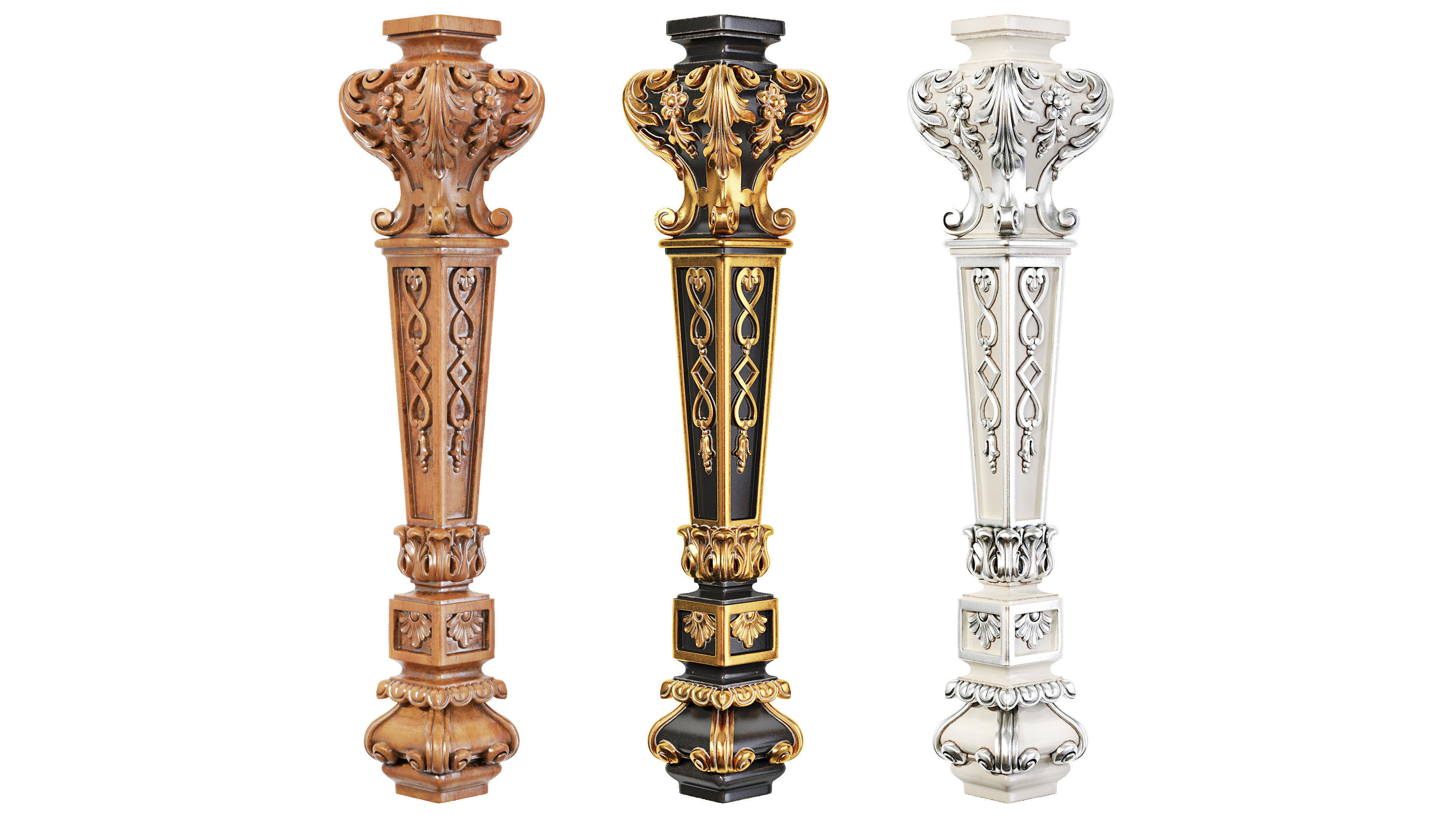 Classic leg 044 3D model_6