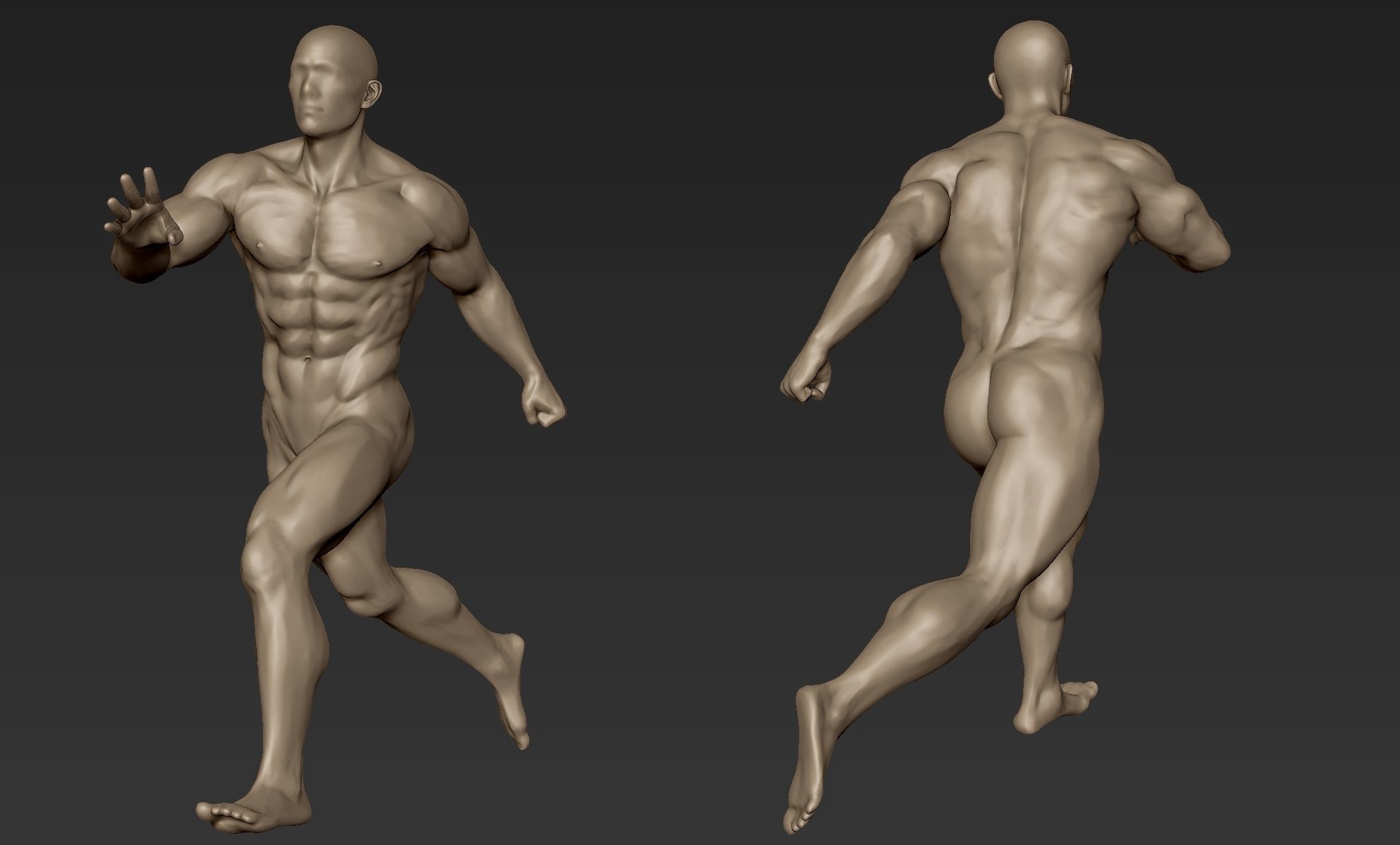 Superhero Figure Pose 2 3D model_8