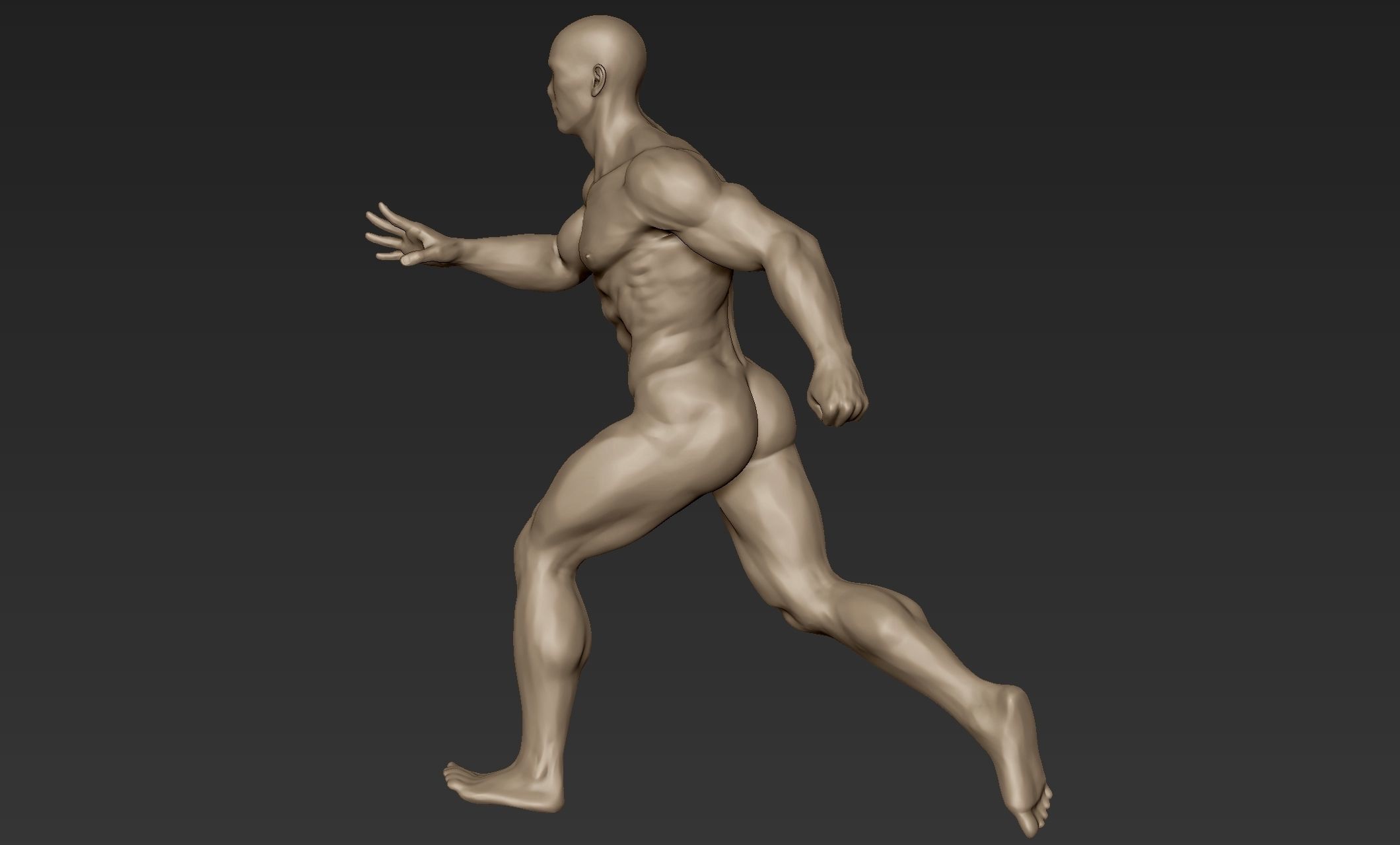 Superhero Figure Pose 2 3D model_6