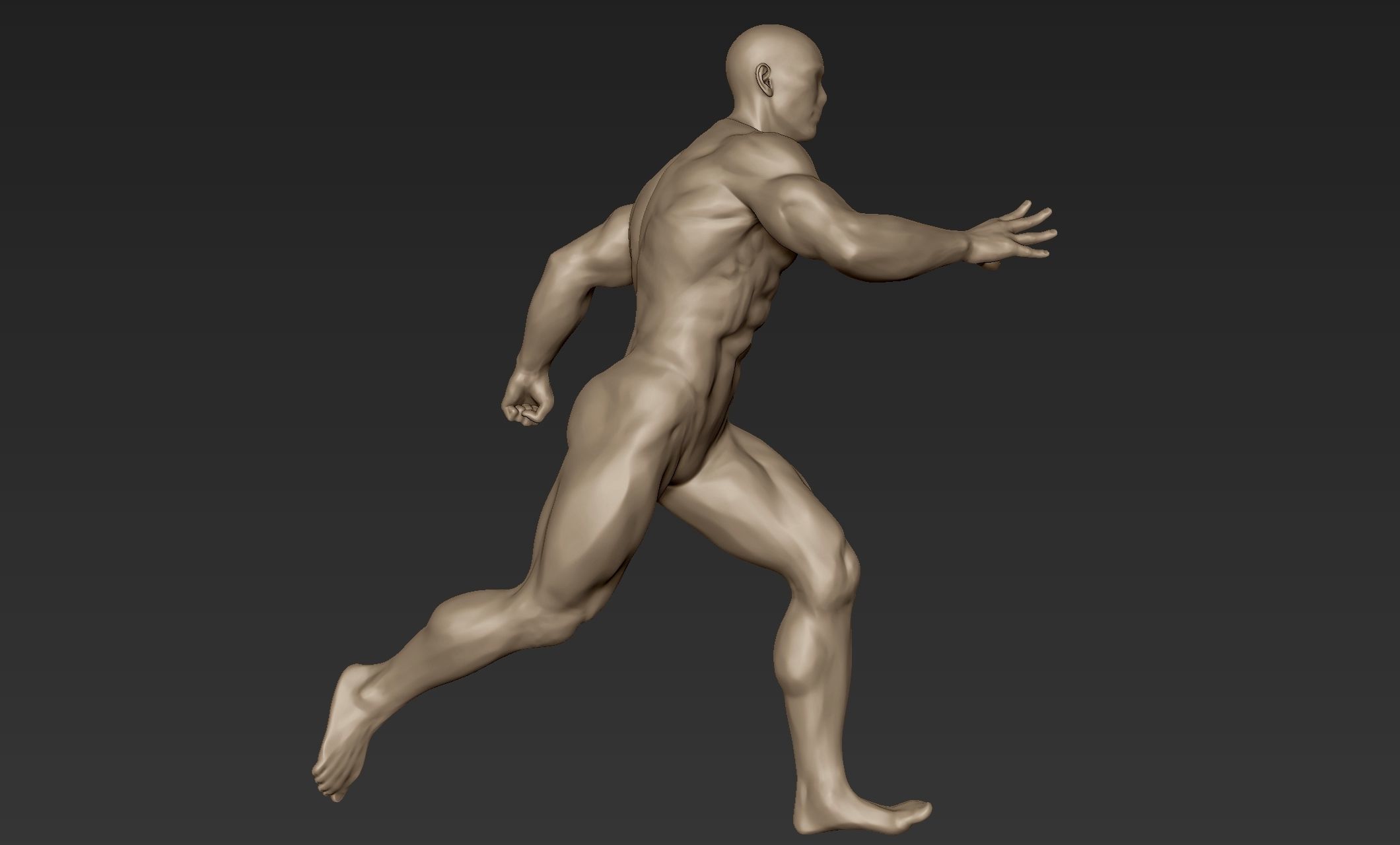 Superhero Figure Pose 2 3D model_3