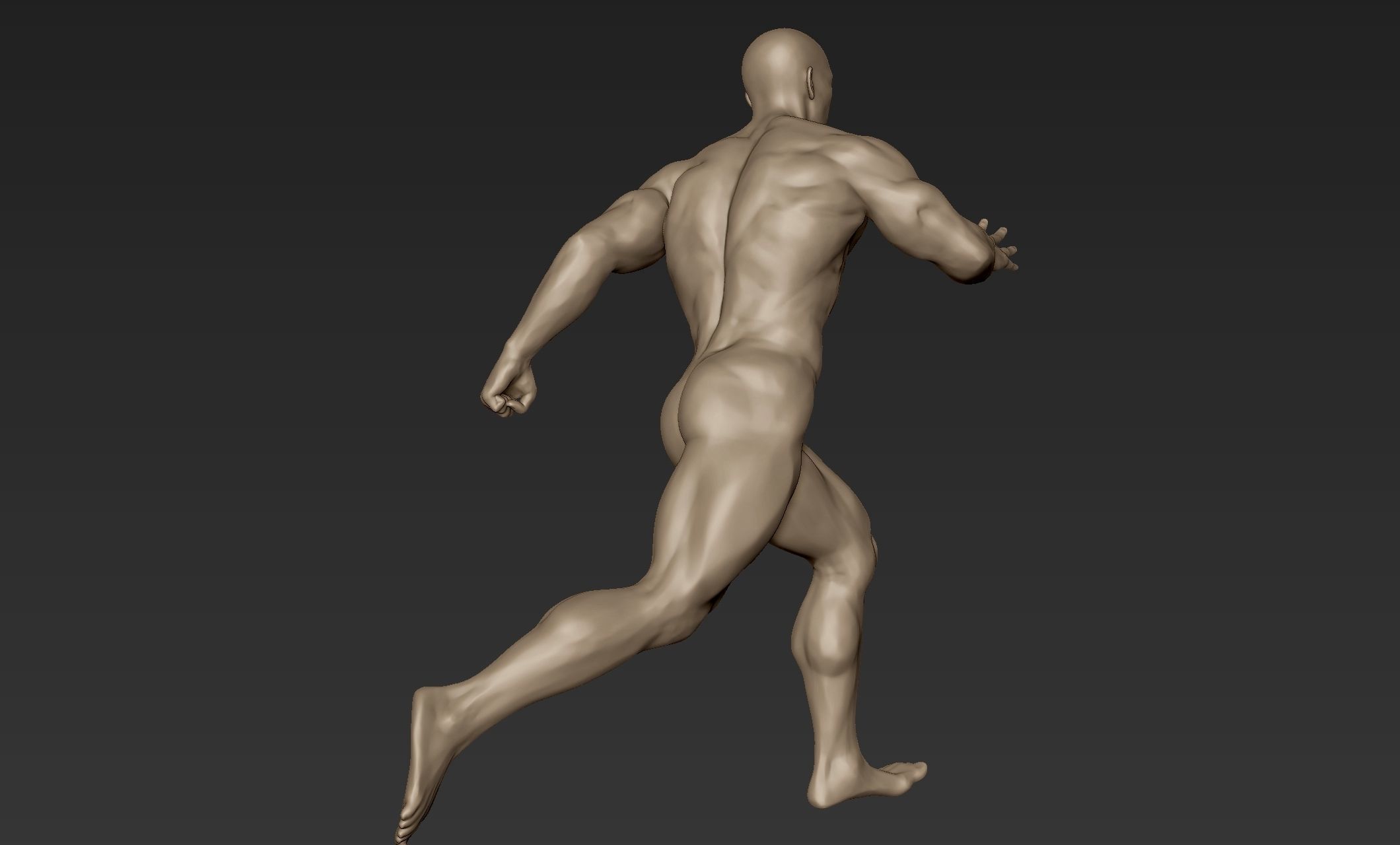 Superhero Figure Pose 2 3D model_4