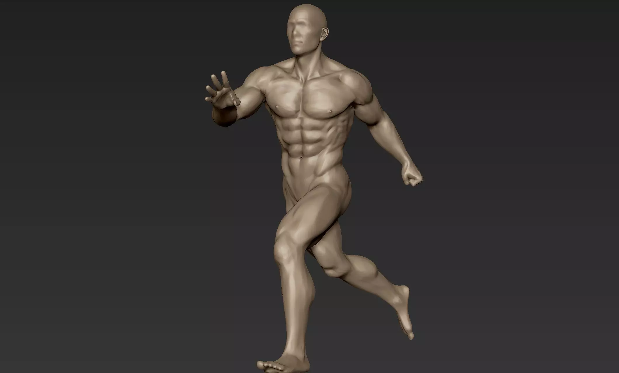 Superhero Figure Pose 2 3D model_0