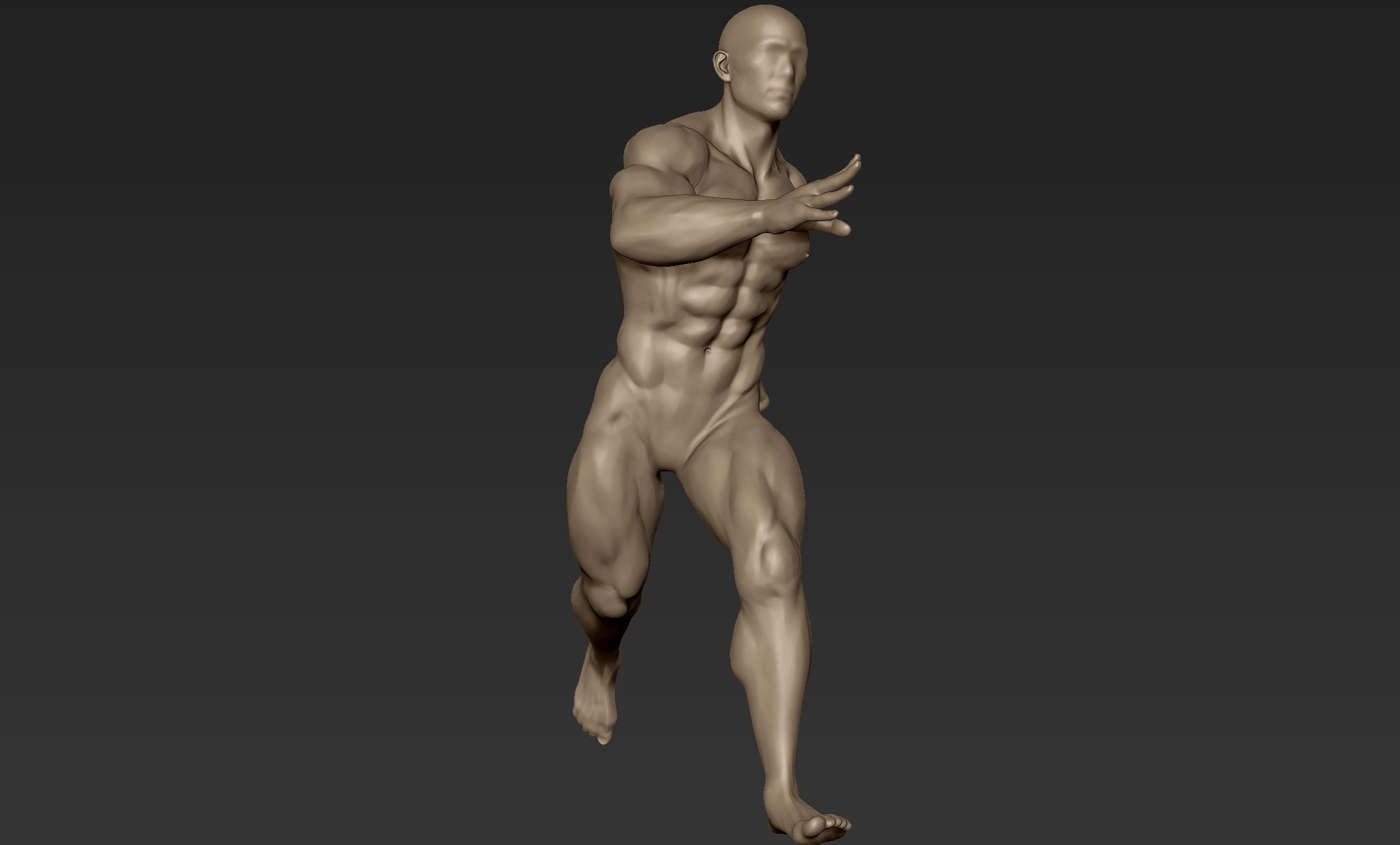 Superhero Figure Pose 2 3D model_2