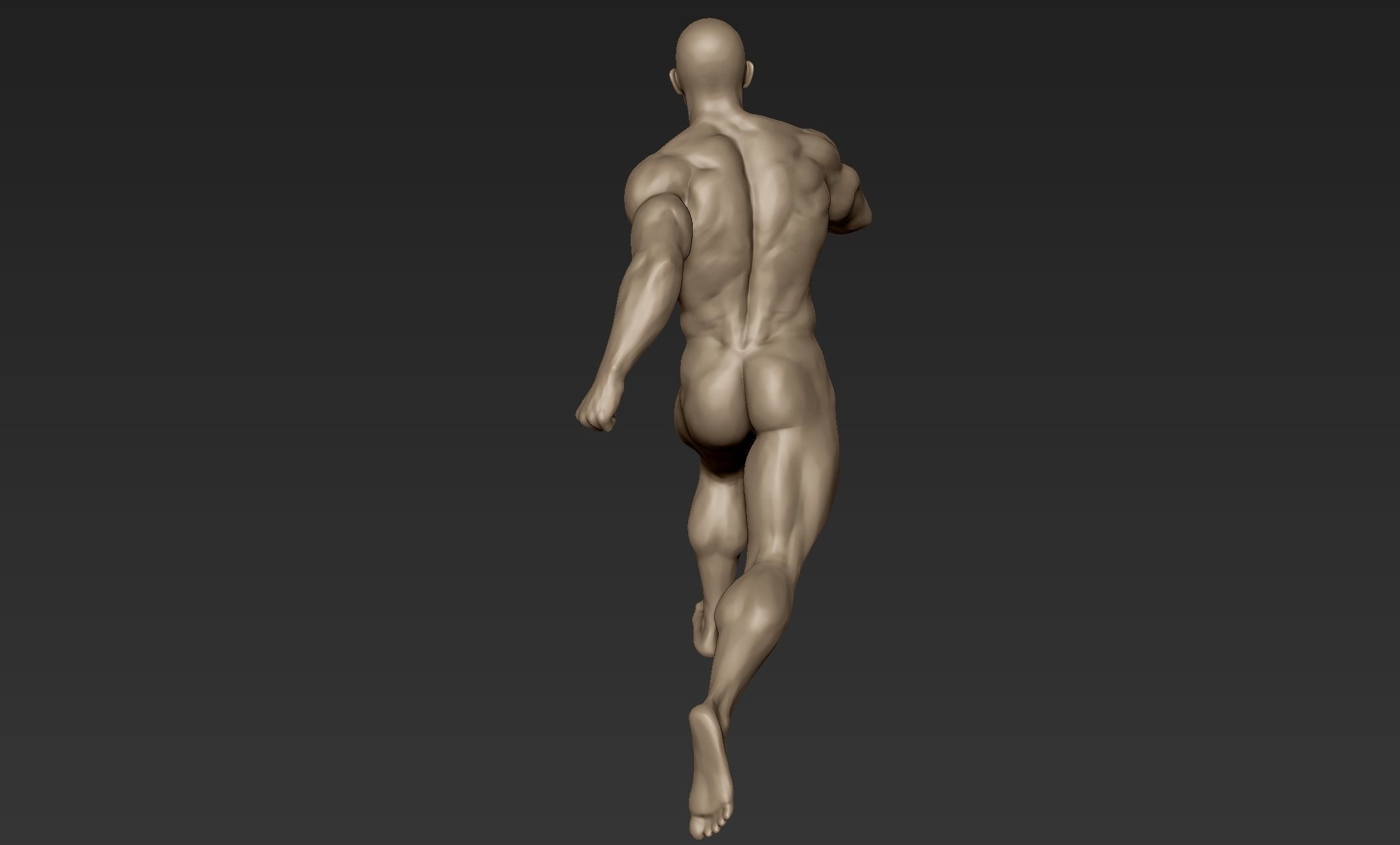 Superhero Figure Pose 2 3D model_5
