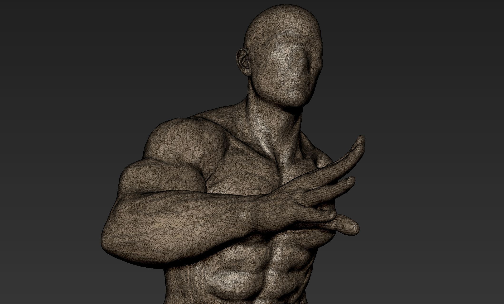 Superhero Figure Pose 2 3D model_9