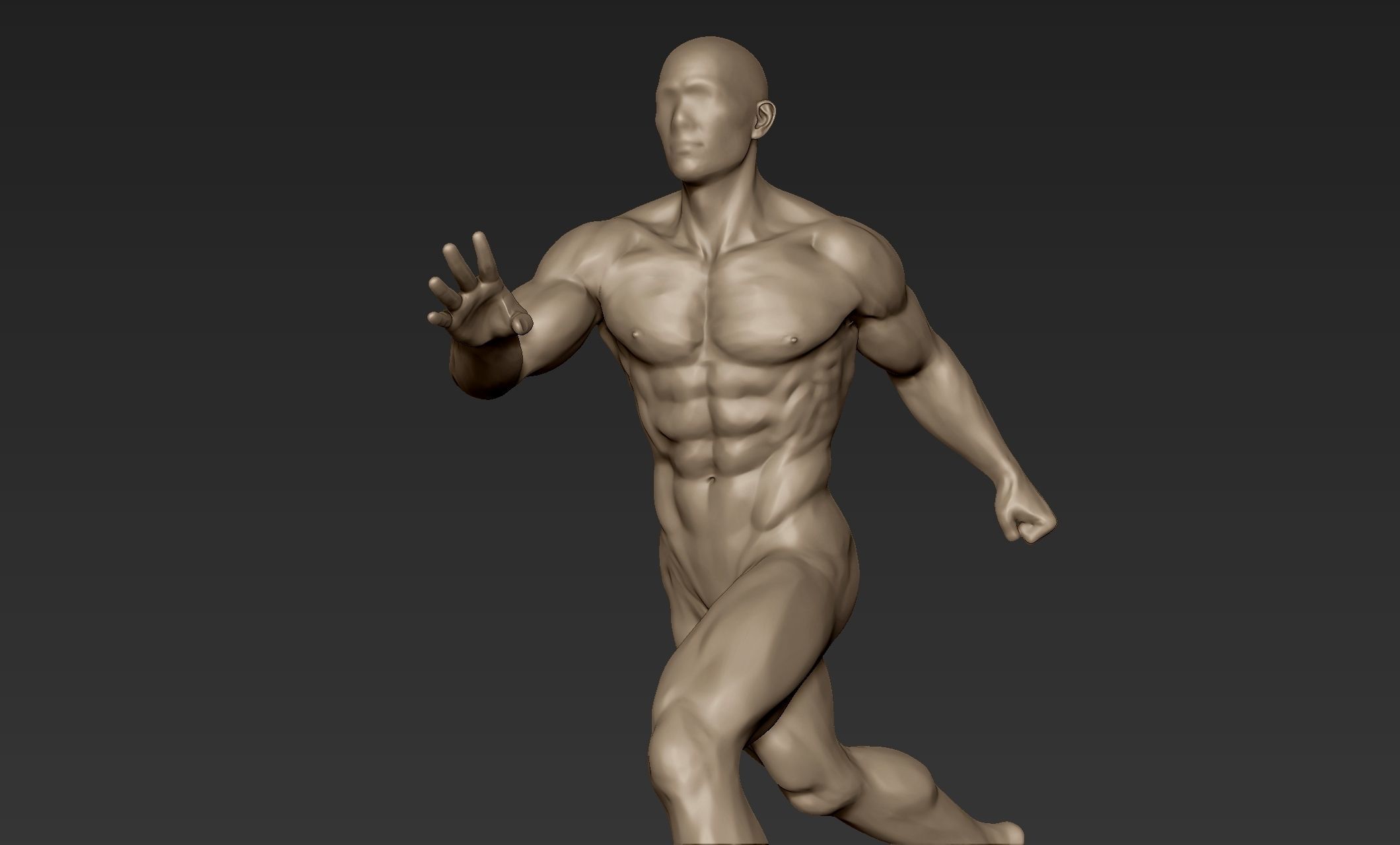 Superhero Figure Pose 2 3D model_7