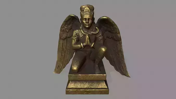 Angel egyptian statue with wings