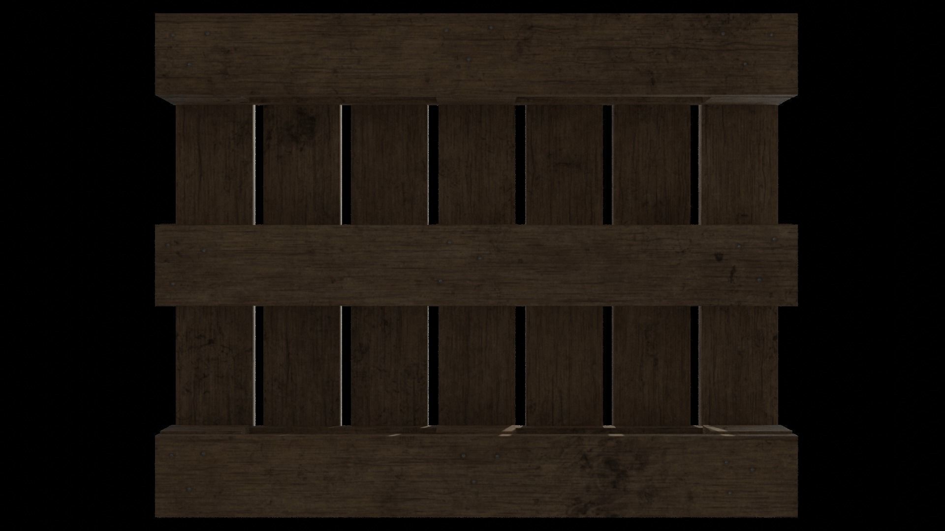 Wooden Pallet Low-poly 3D model_5