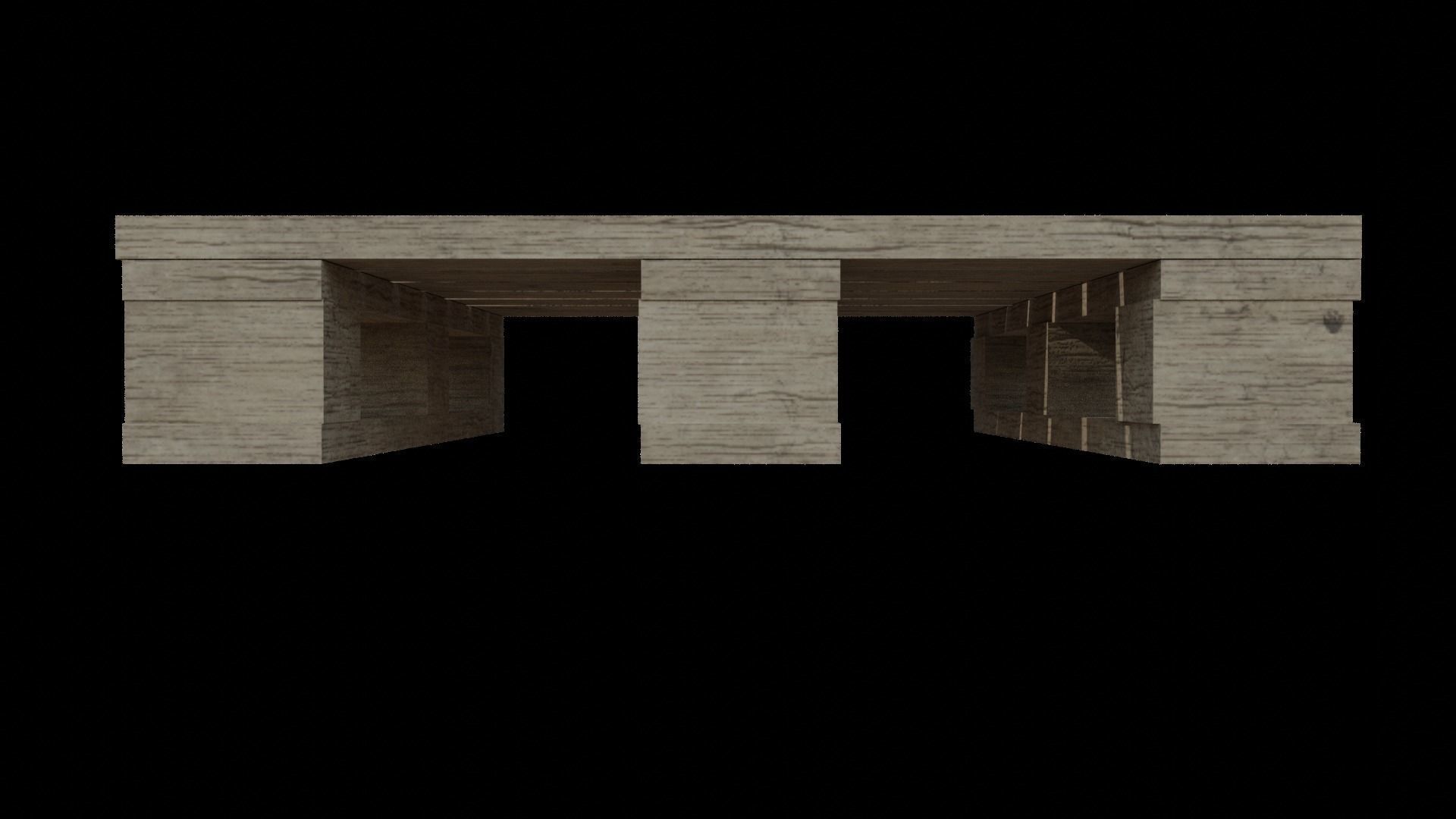 Wooden Pallet Low-poly 3D model_6