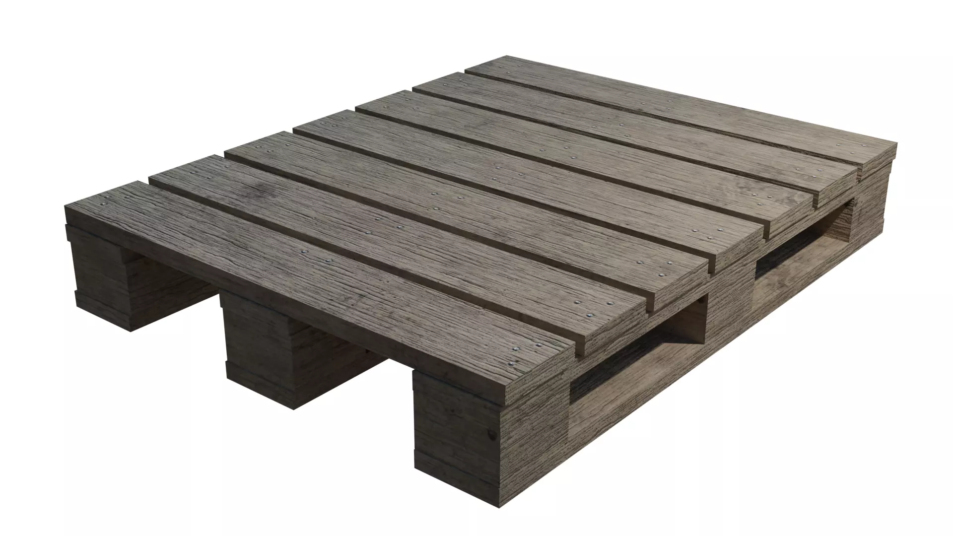 Wooden Pallet Low-poly 3D model_0