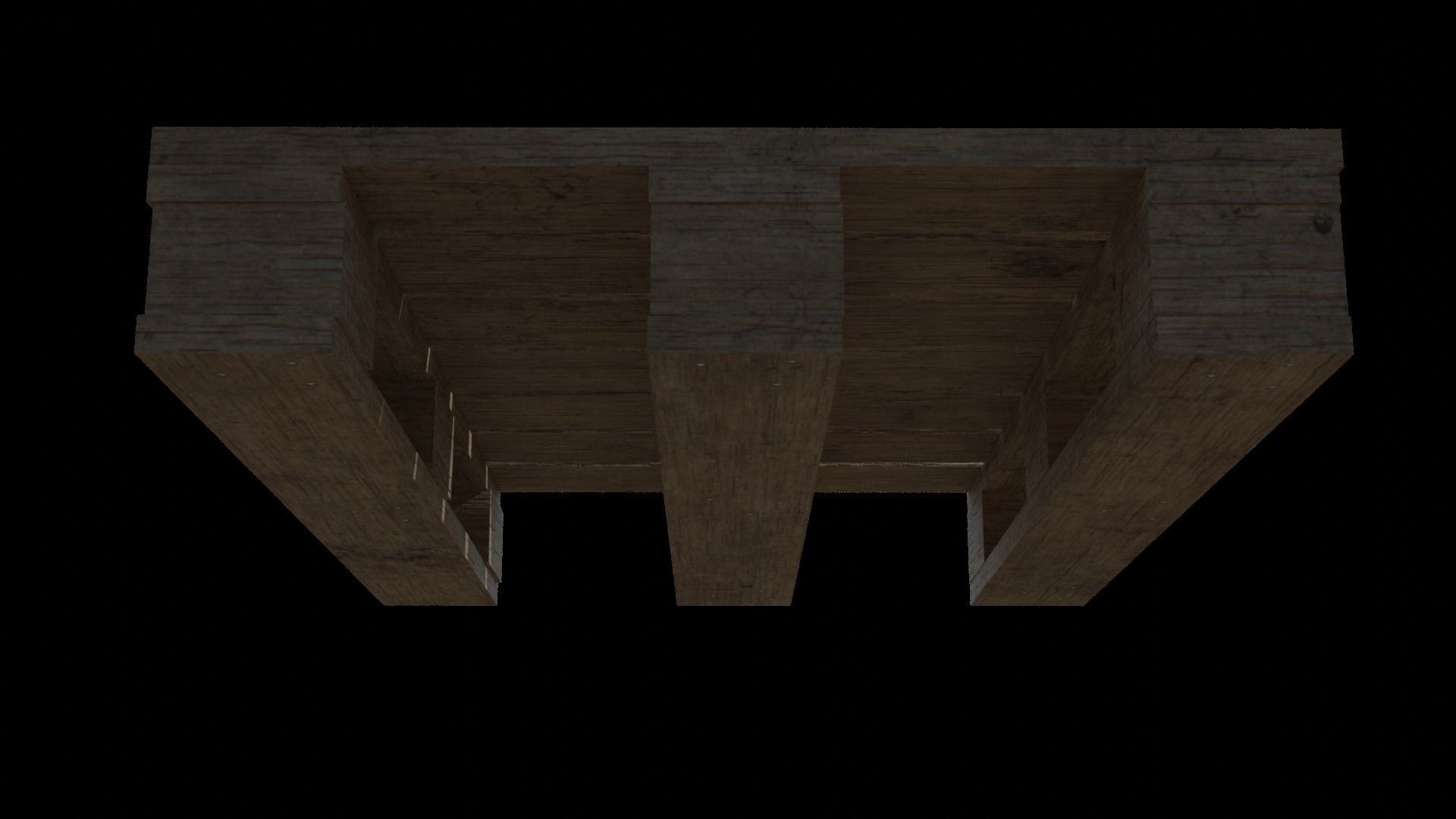 Wooden Pallet Low-poly 3D model_7