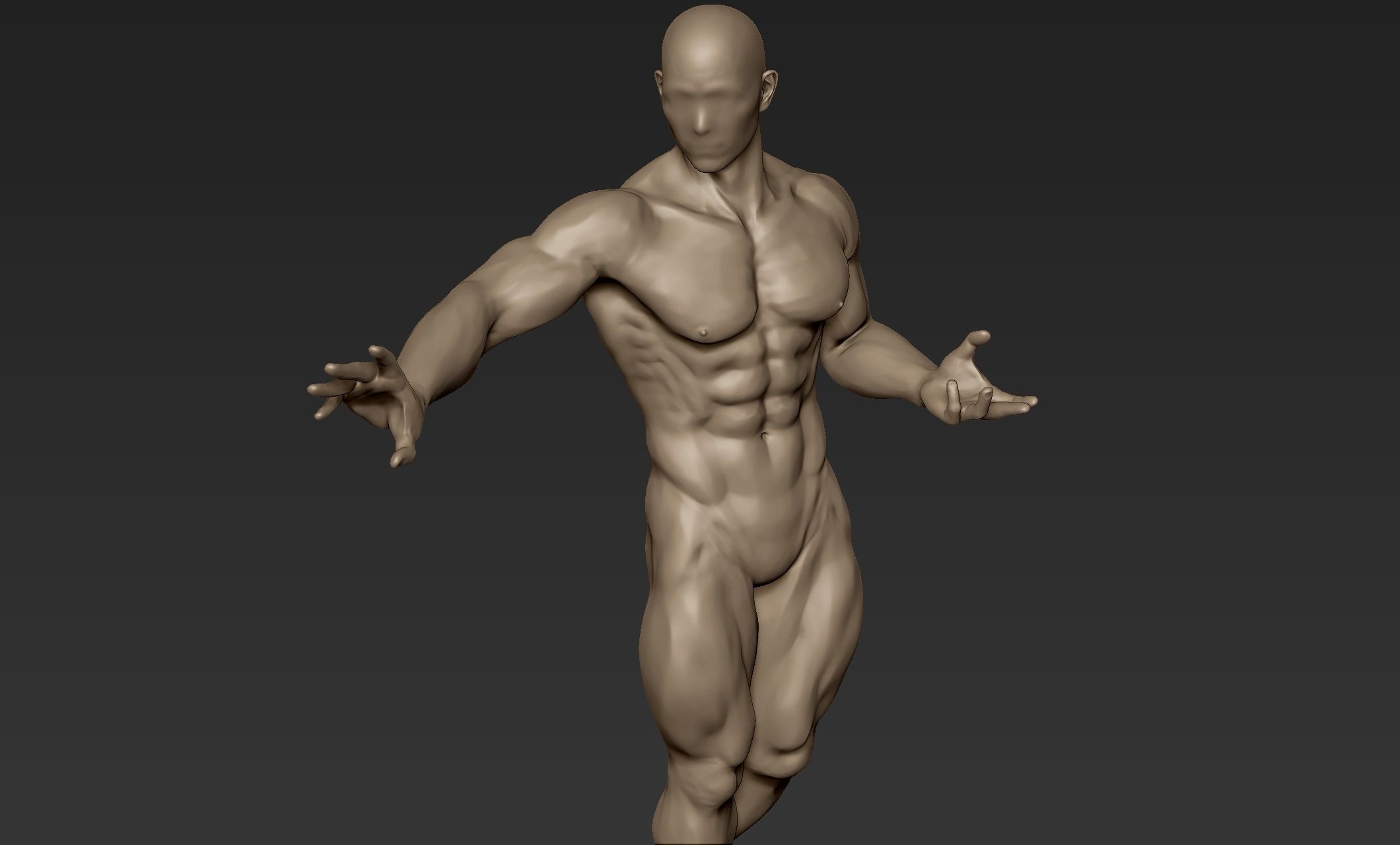 Superhero Figure Pose 4 3D model_6