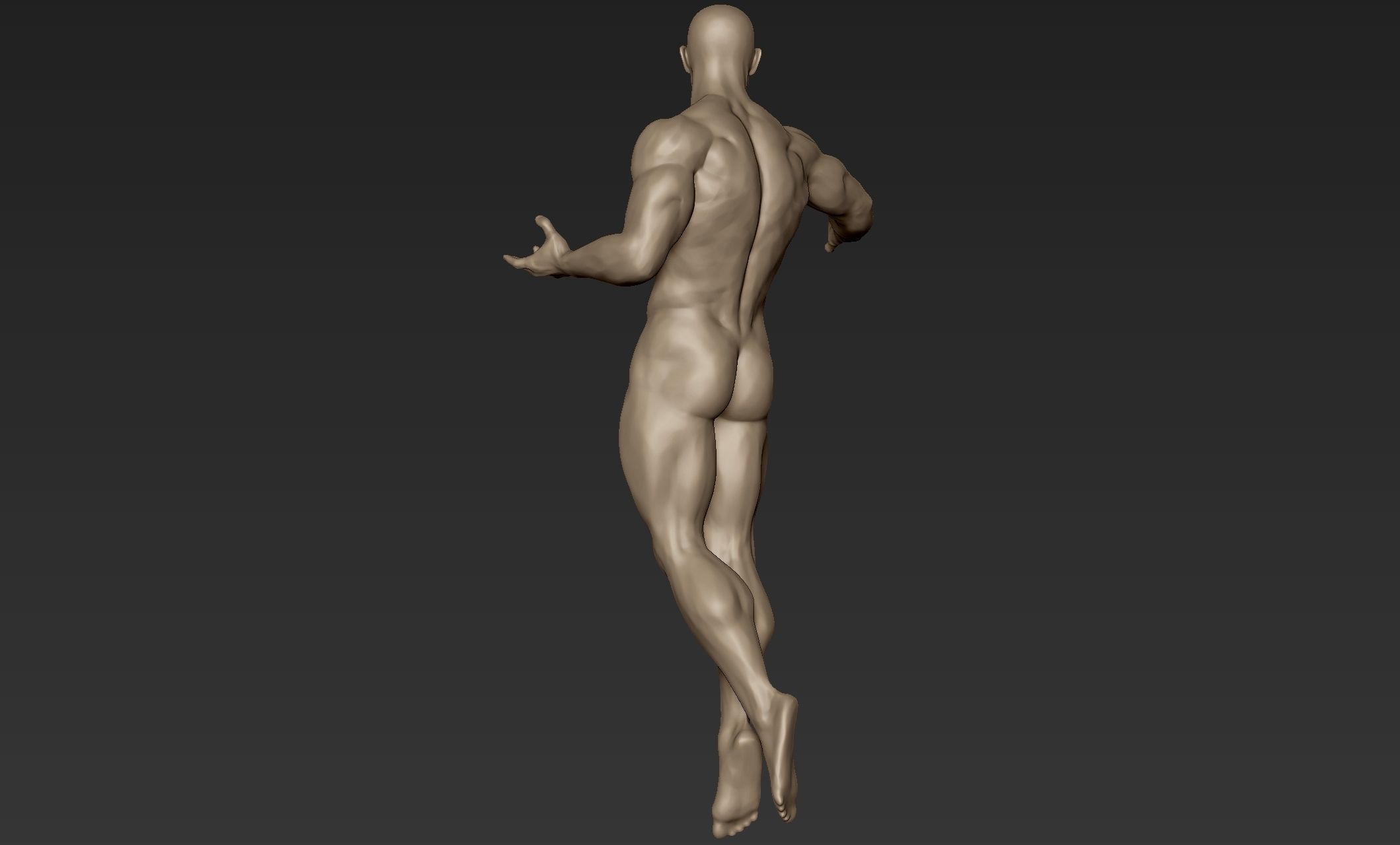 Superhero Figure Pose 4 3D model_4