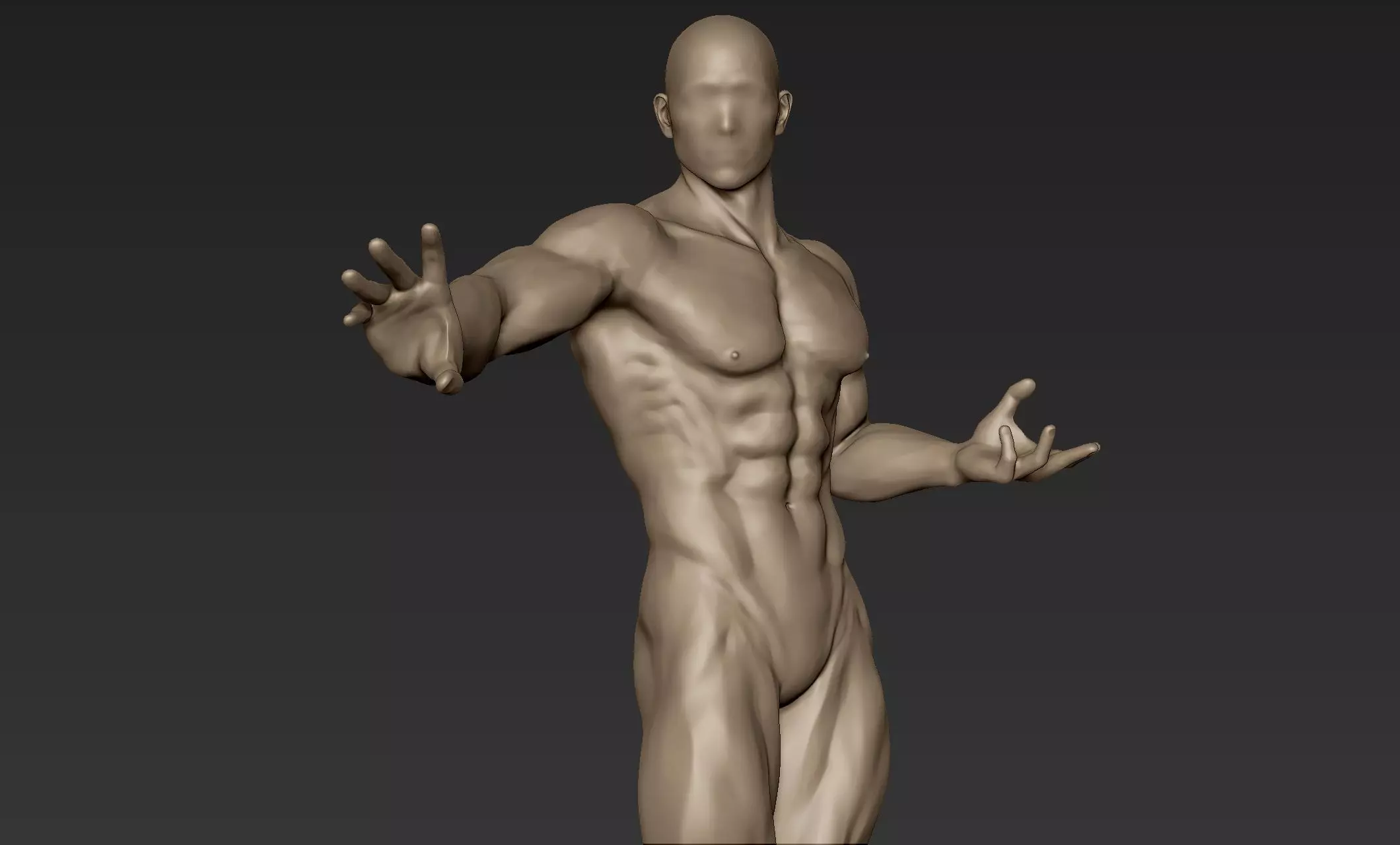 Superhero Figure Pose 4 3D model_0