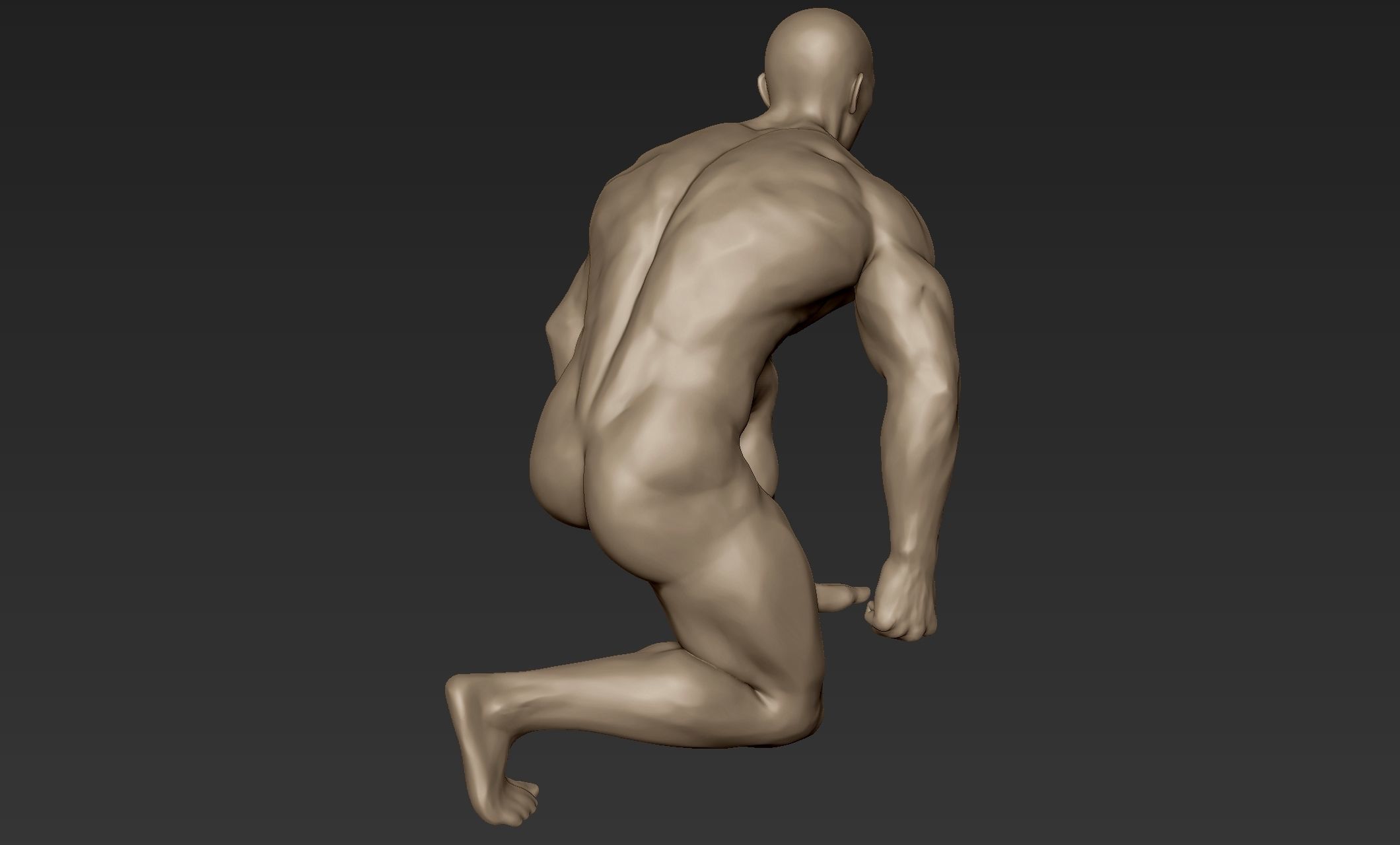 Superhero Figure Pose 5 3D model_5