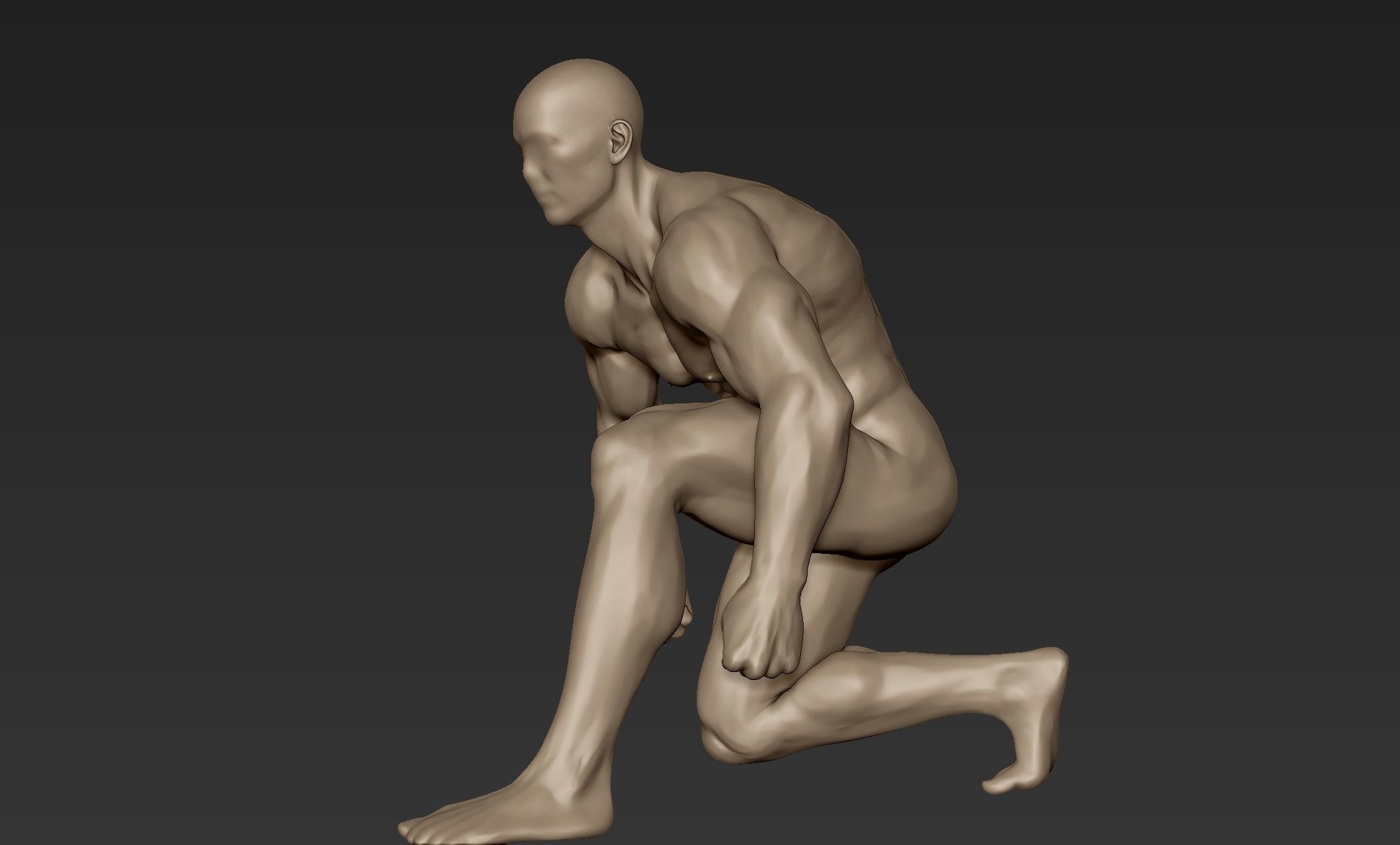 Superhero Figure Pose 5 3D model_2