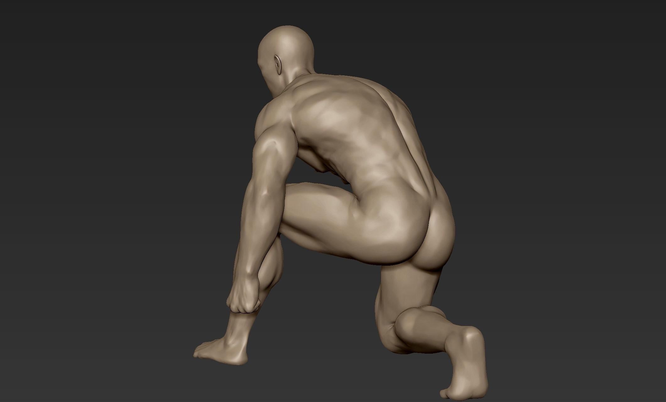 Superhero Figure Pose 5 3D model_3