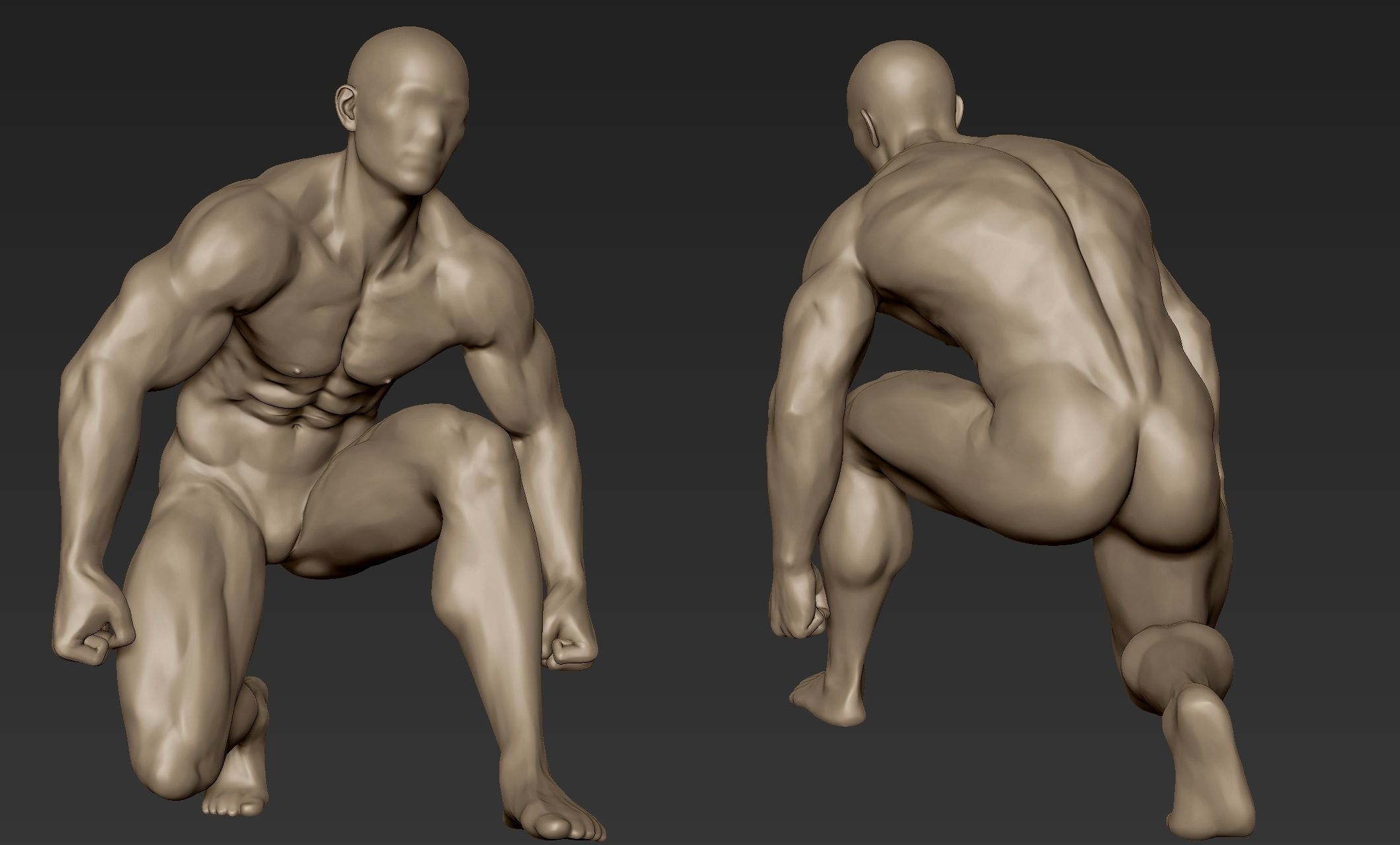 Superhero Figure Pose 5 3D model_8