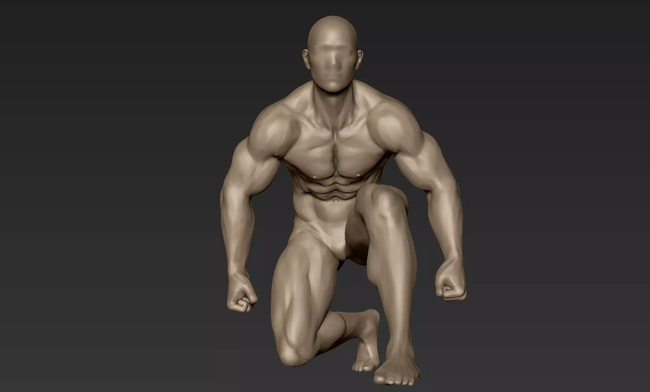 Superhero Figure Pose 5 3D model_0