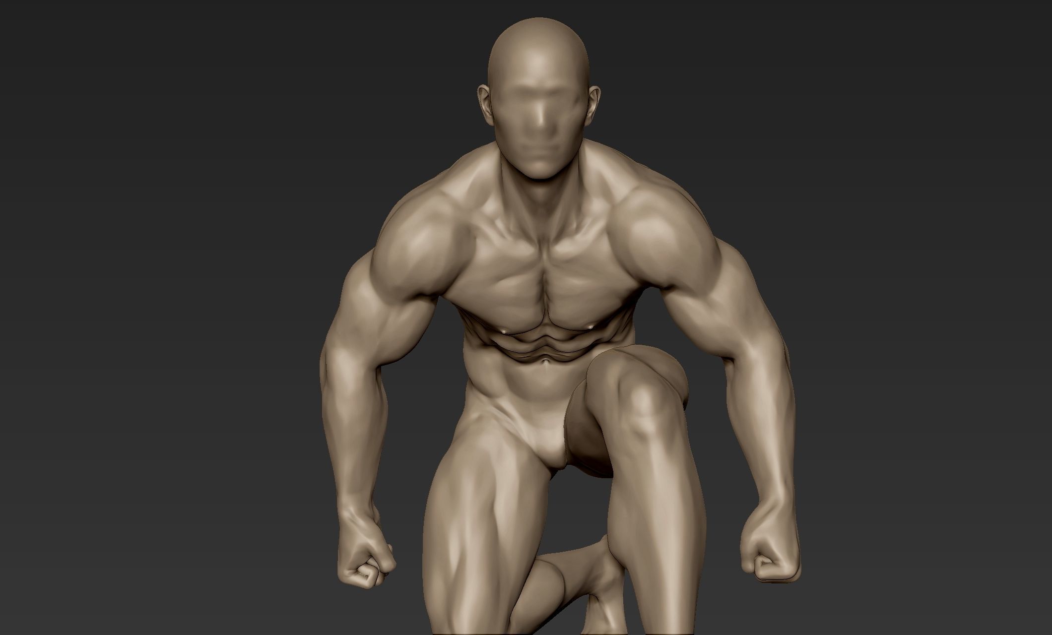 Superhero Figure Pose 5 3D model_7