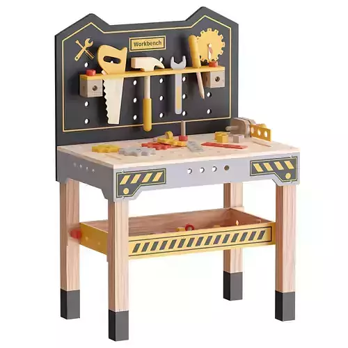 ROBUD Wooden Tool Workbench Toy for Kids