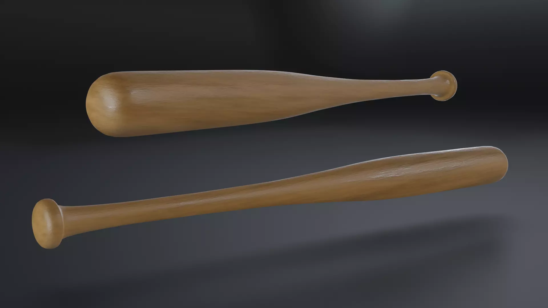 baseball bat Low-poly 3D model_0