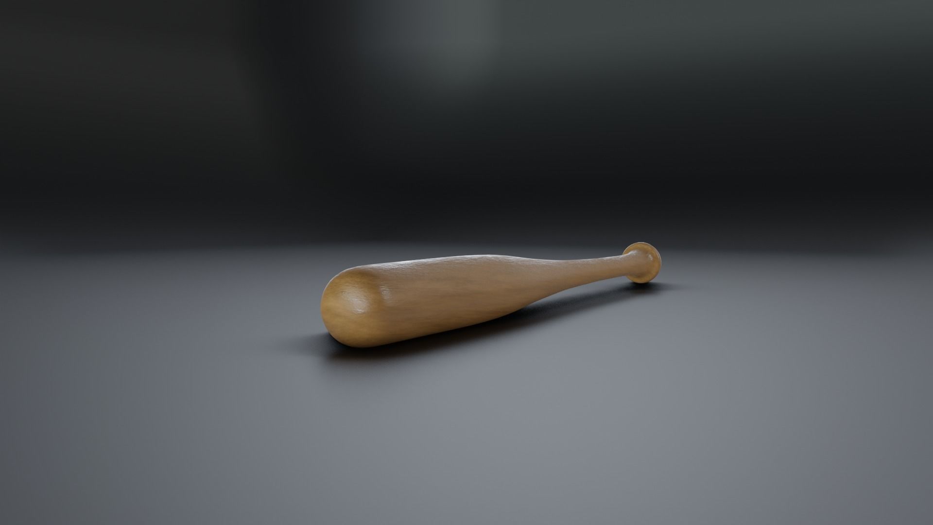 baseball bat Low-poly 3D model_2