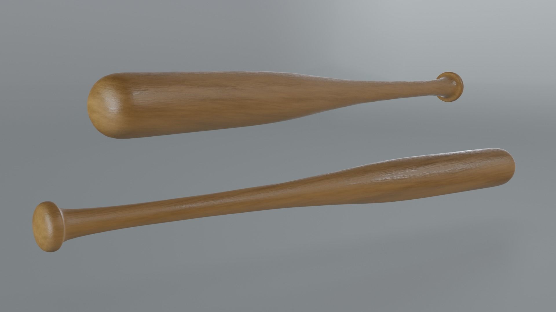 baseball bat Low-poly 3D model_6