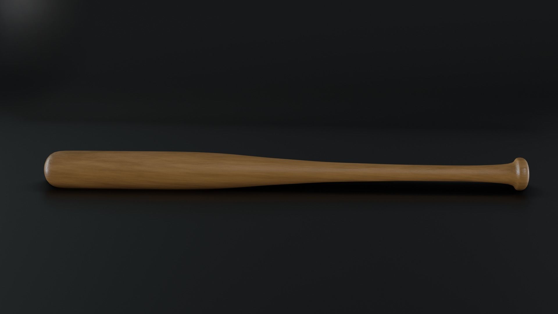 baseball bat Low-poly 3D model_1