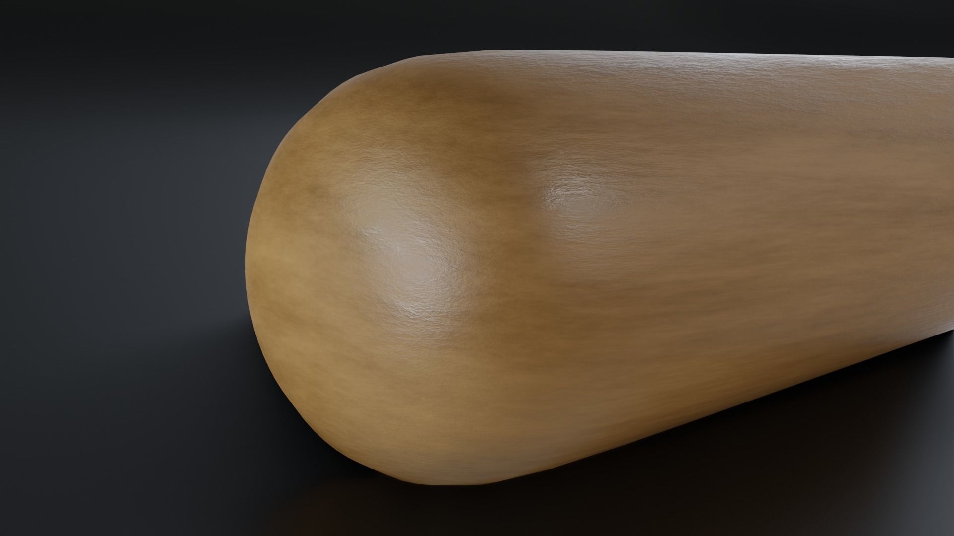 baseball bat Low-poly 3D model_3