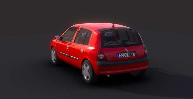 Renault Clio II Low-poly 3D model