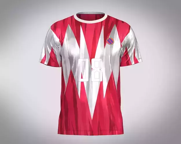 Soccer Red Sports Jersey Player-08