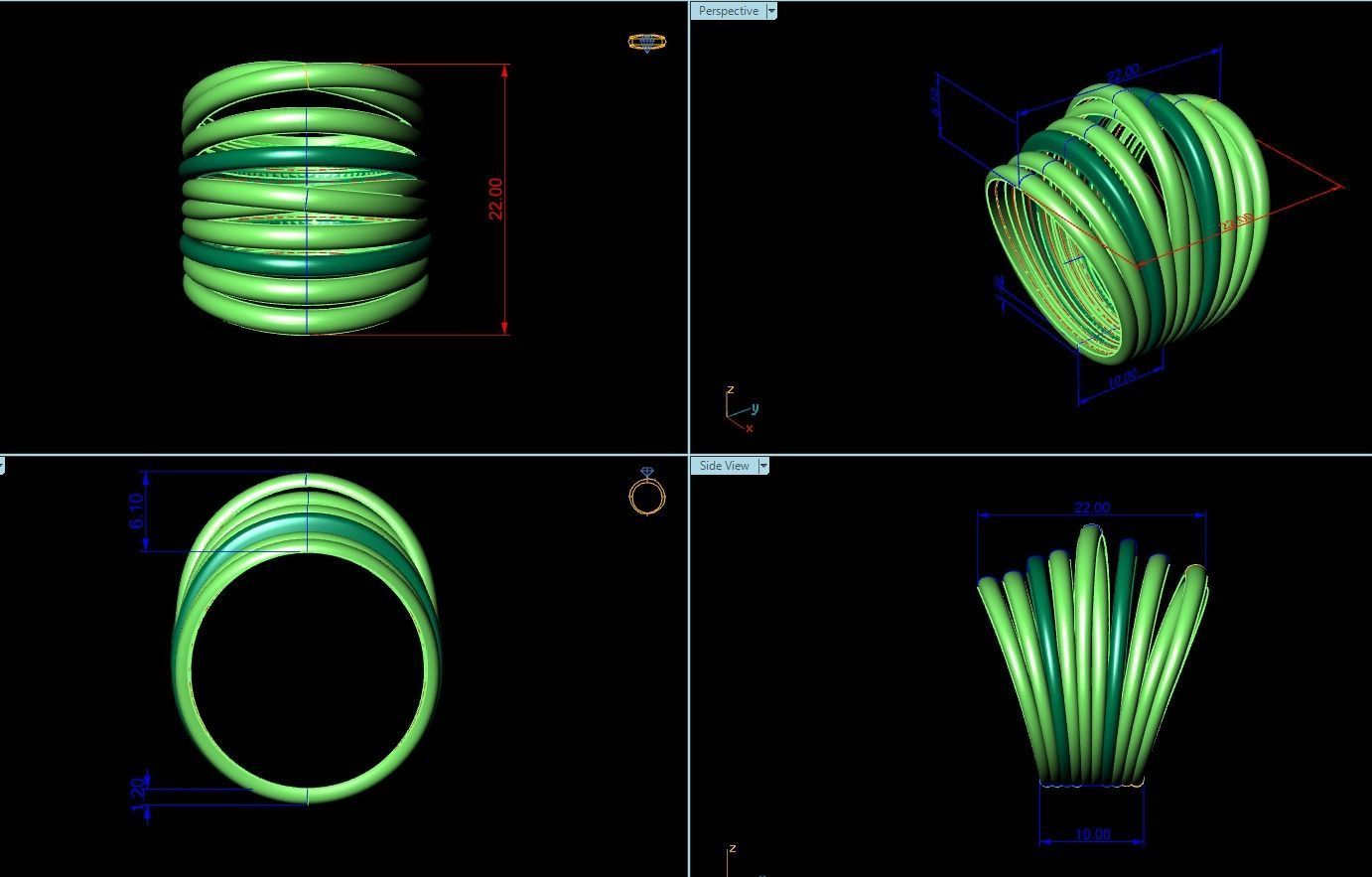wide ring  De Grisogono 756 3D print model_13
